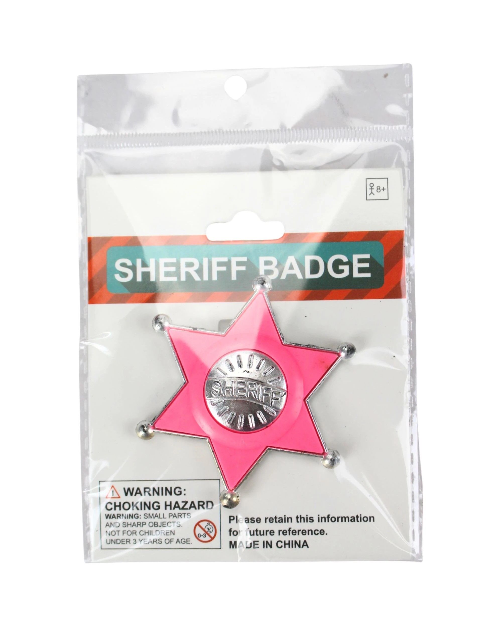 2 JD Party Pink Metal Sheriff Badge - Multi, 2 of 2
