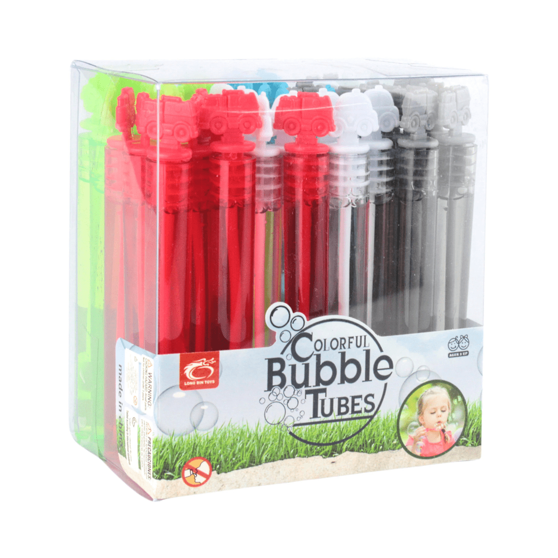 4 Partyrama 48Pcs Transport Trucks & Cars Mini Bubble Tubes, 4 of 4