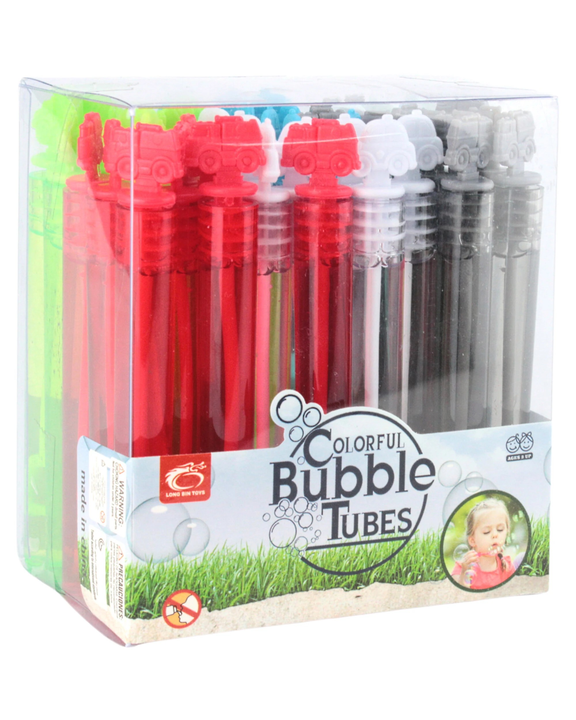 4 Partyrama 48Pcs Transport Trucks & Cars Mini Bubble Tubes, 4 of 4