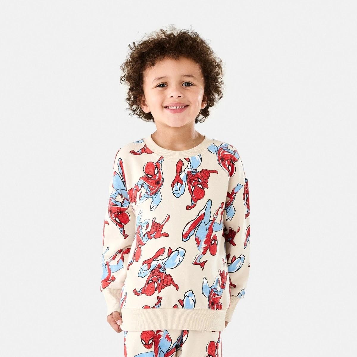 1 Spider-Man License Print Crew Neck Sweatshirt Spiderman, 1 of 8