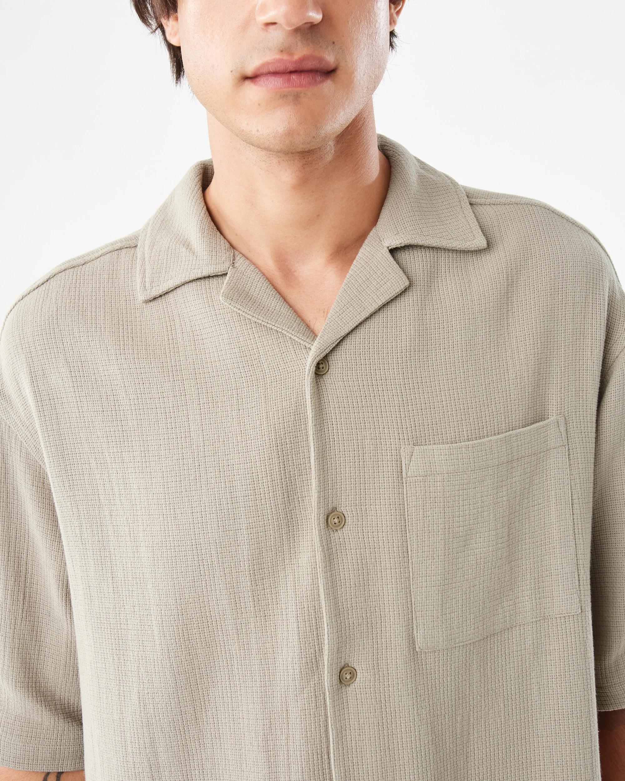 6 Short Sleeve Boxy Shirt Bge Khaki, 6 of 8