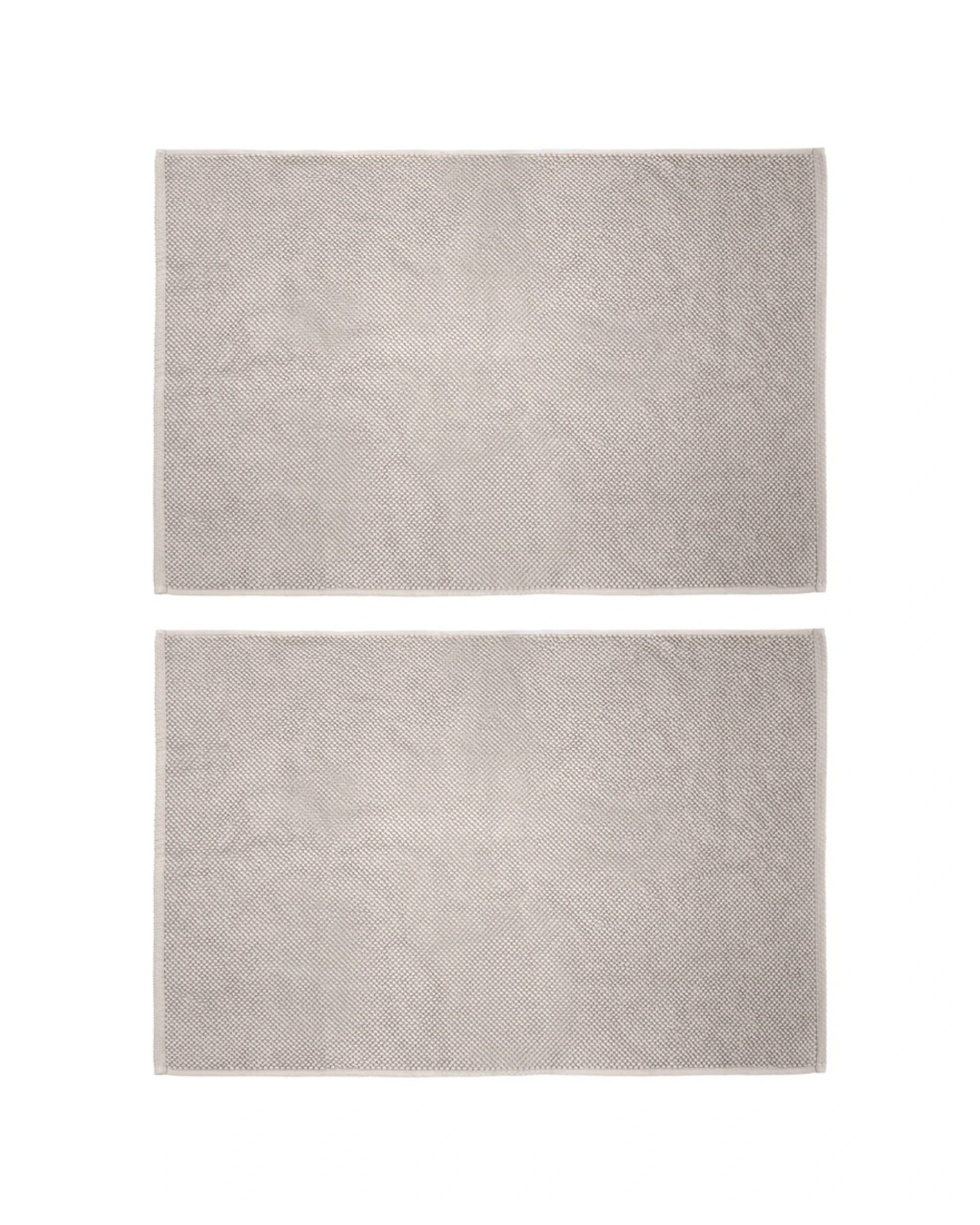 1 Bambury Angove 950gsm Soft Absorbent Cotton Bath Mat 2PK 50x80cm - Beige, 1 of 5