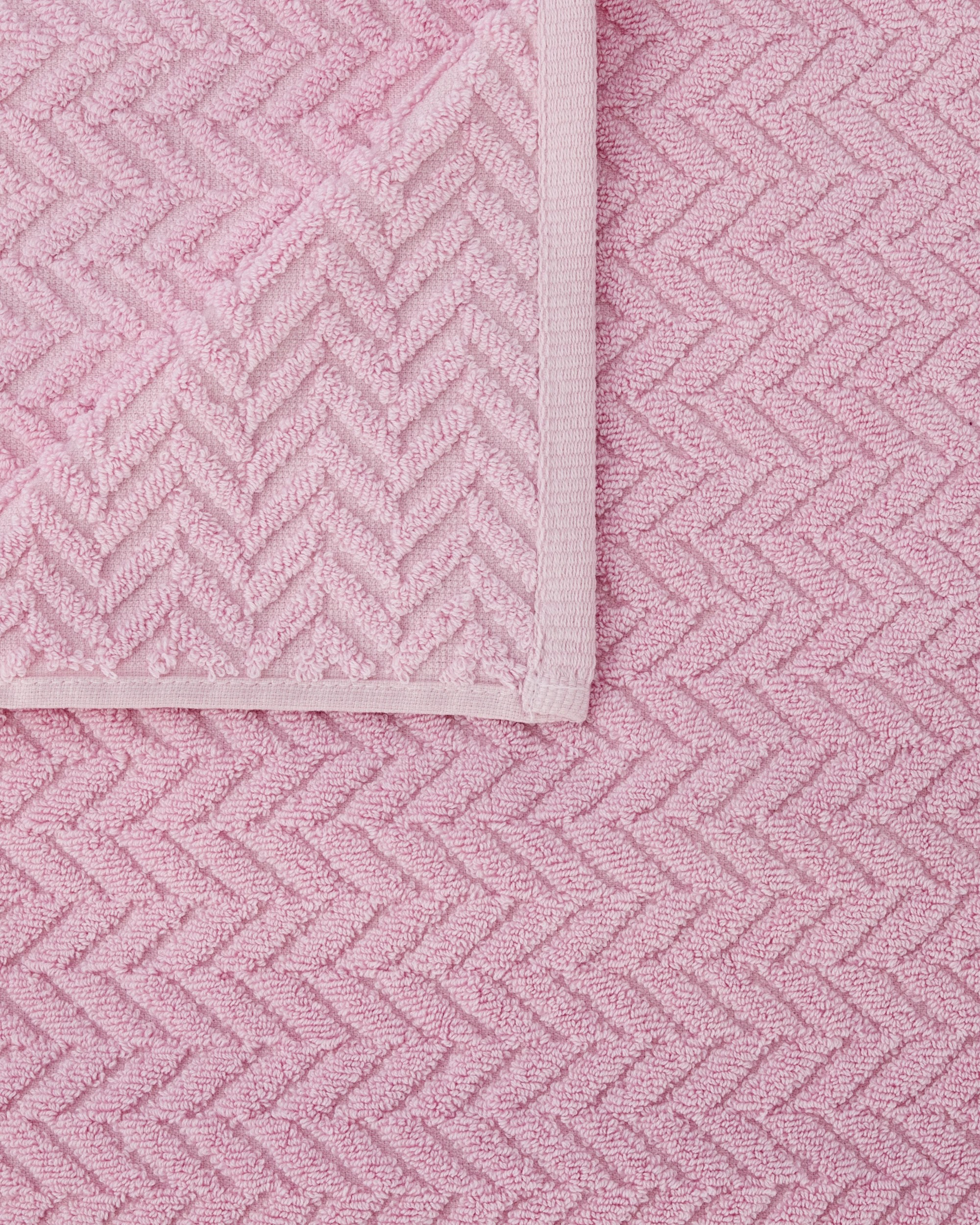 2 Chevron Cotton Bath Towel - Pink, 2 of 5