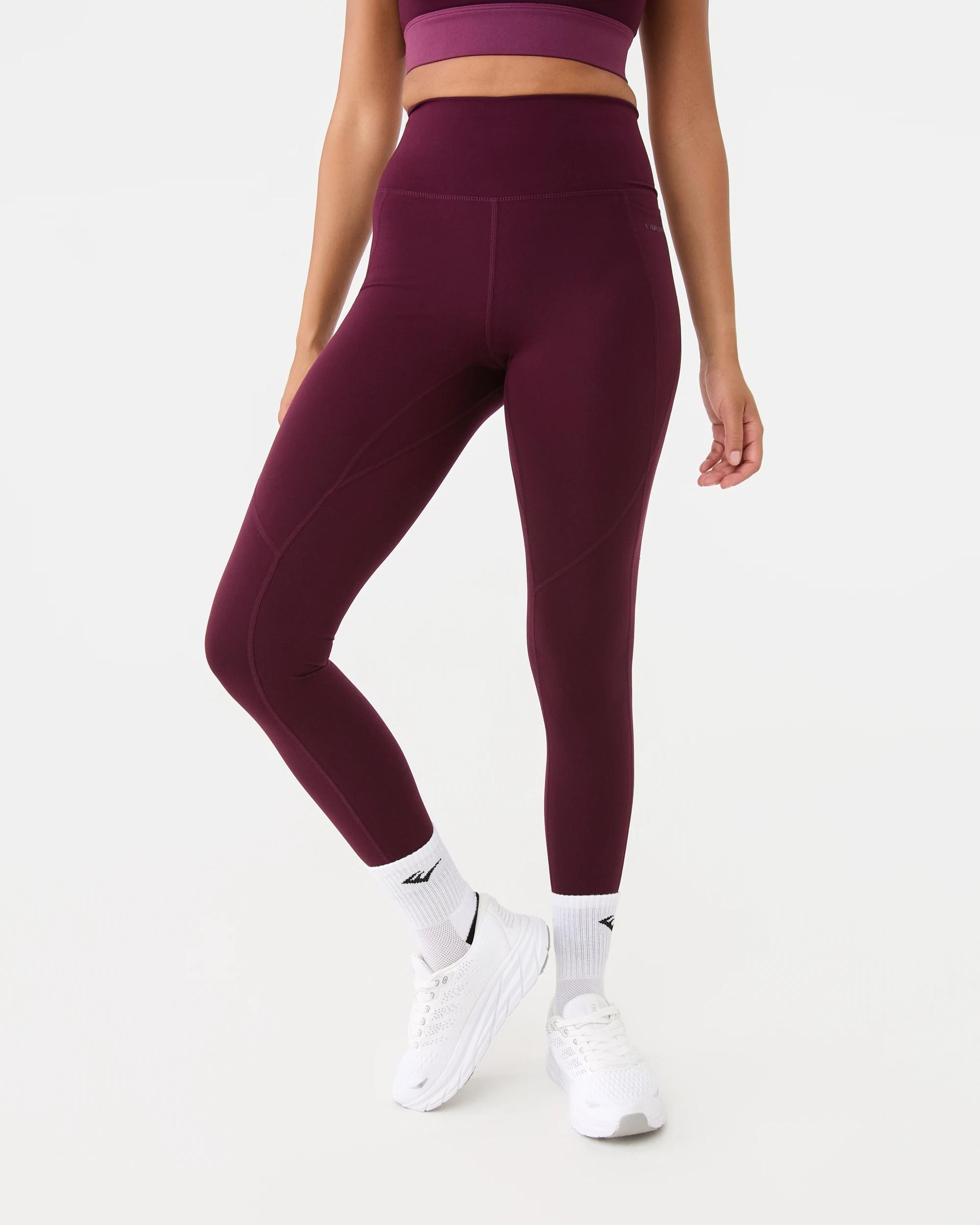 1 Everlast Womens Power Leggings Deep Plum, 1 of 8