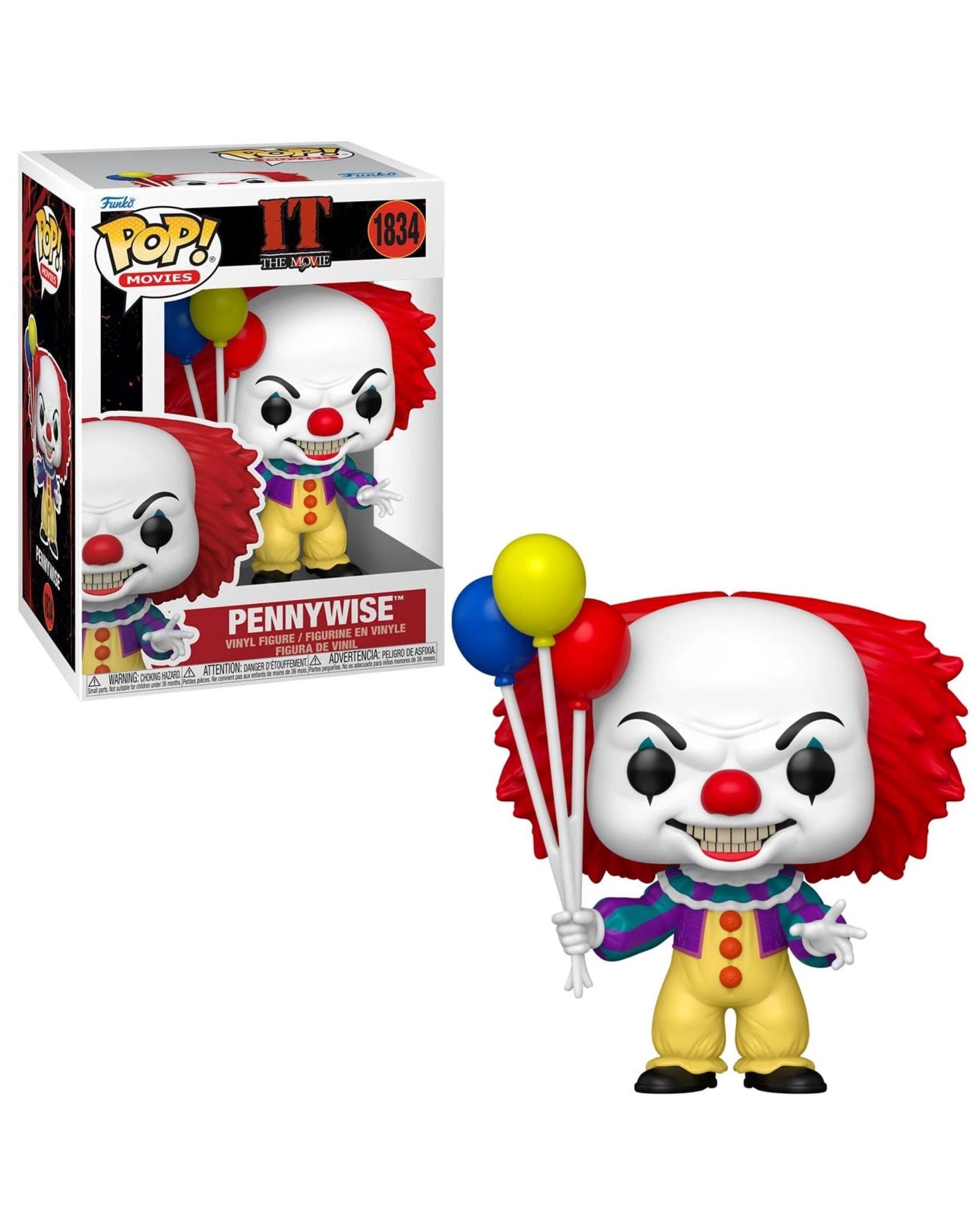 1 IT - 1990 -  Pennywise Funko POP! Vinyl, 1 of 3