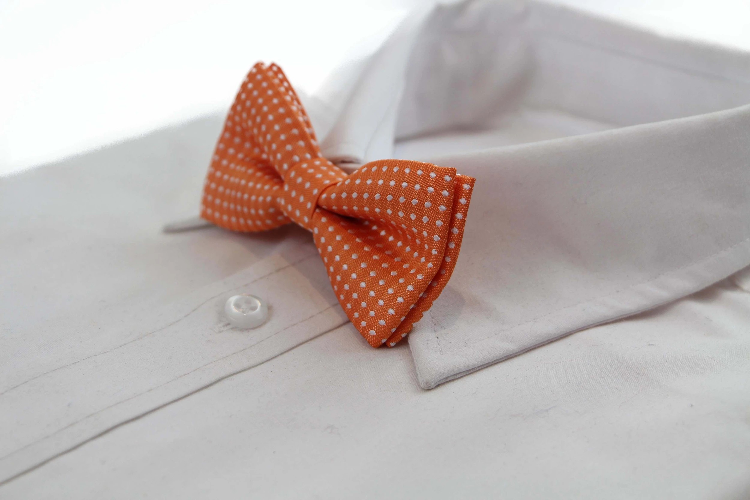 4 Zasel Boys Orange Bow Tie With White Polka Dots - Multi, 4 of 5