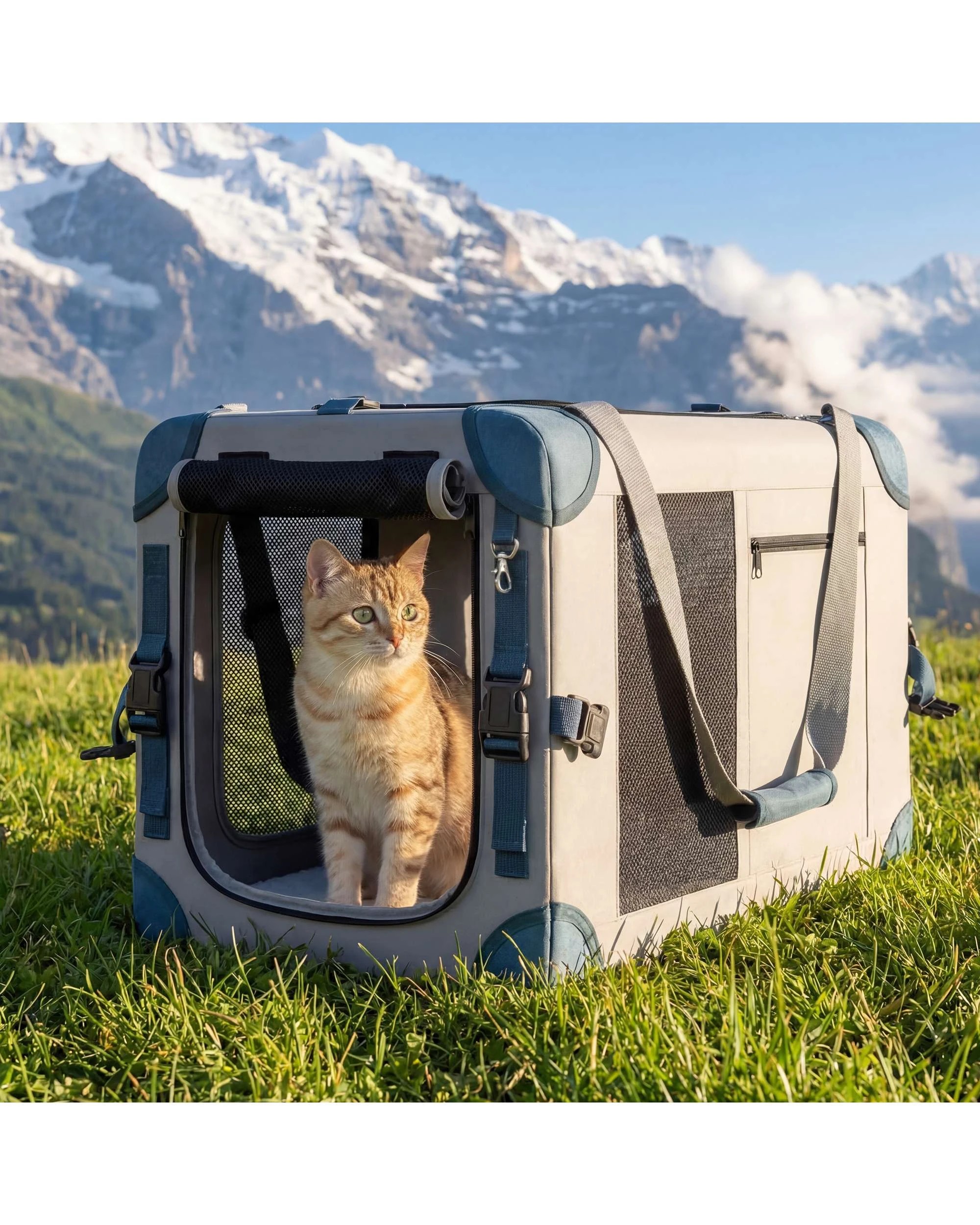 3 Advwin Pet Carrier Travel Bag Pet Car Seat Foldable, 3 of 9