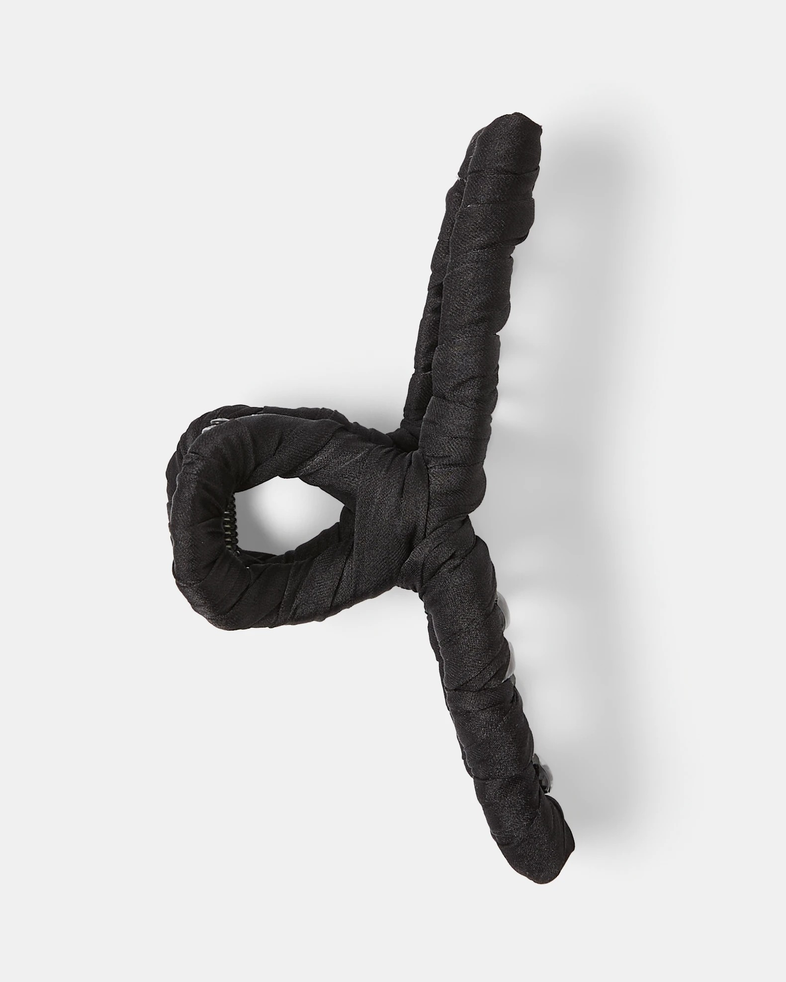 1 Black Plain Fabric Loop Claw Hair Clip, 1 of 4