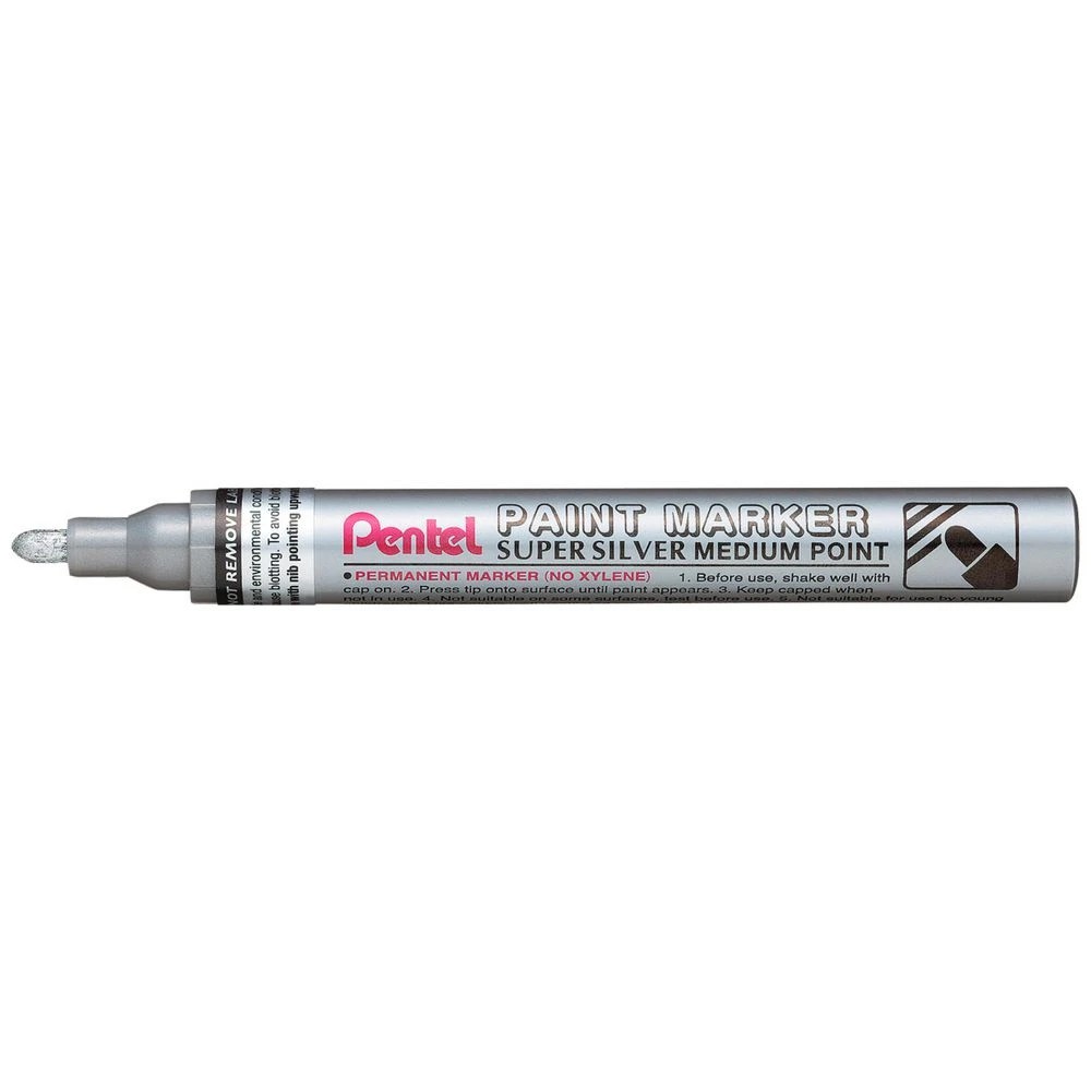 1 Pentel MMP10 Paint Marker Silver, 1 of 3