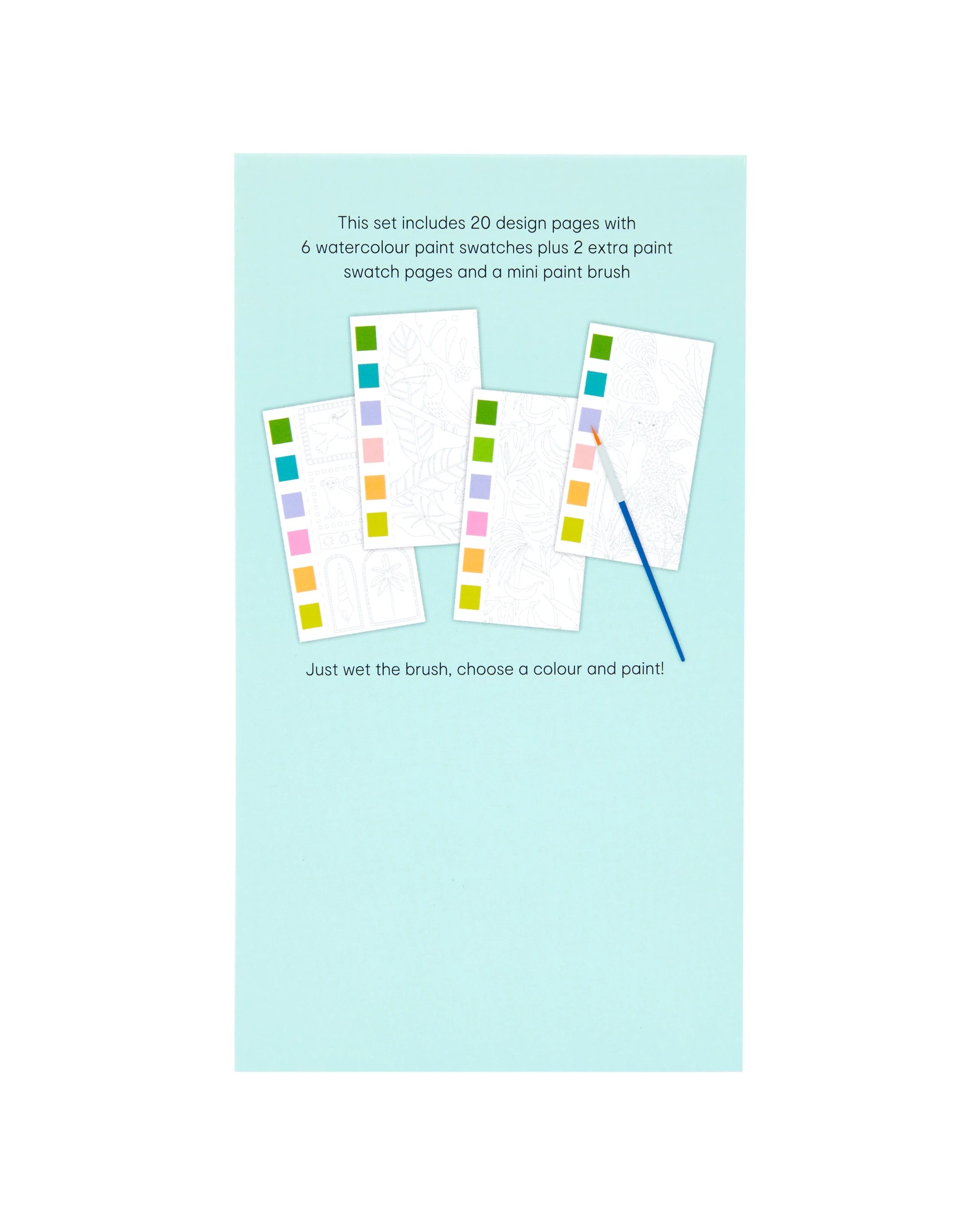 6 Mini Watercolour Paint Pad - Tropical Vacay, 6 of 7