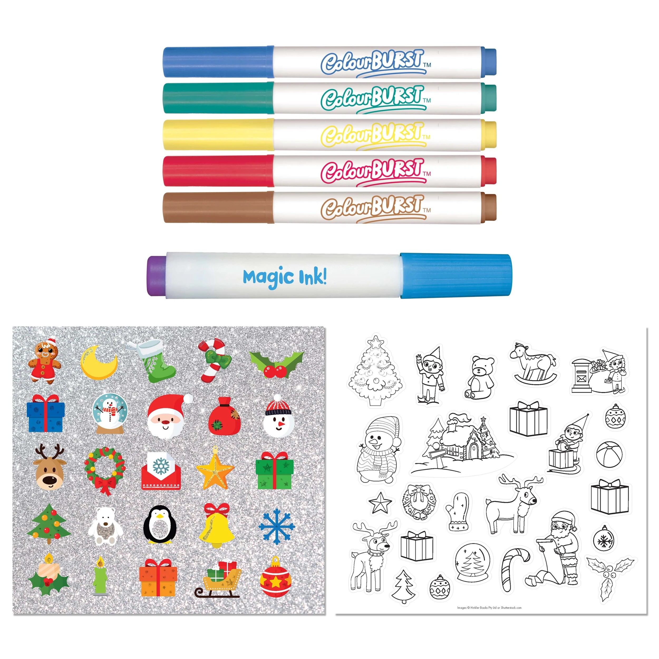 3 INKredibles Christmas ColourBurst Mess-Free Activity Kit - Book, 3 of 9