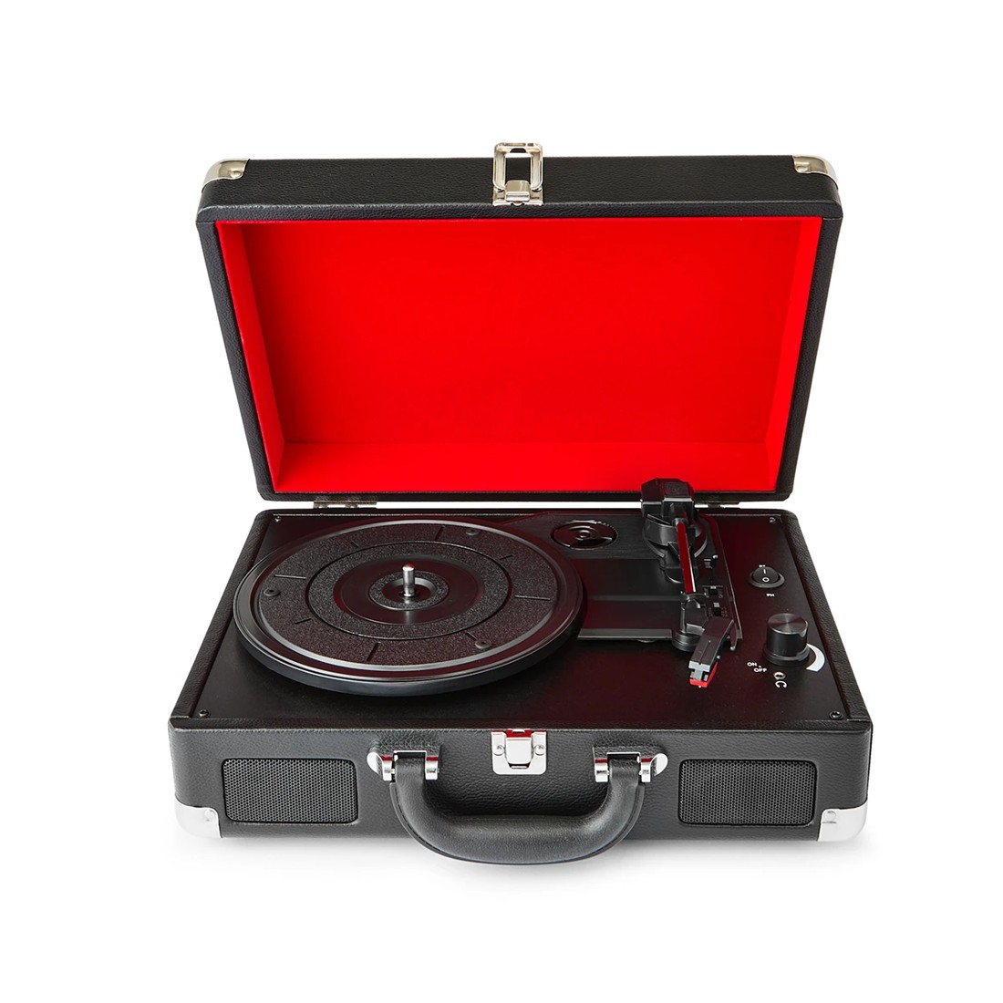 3 3 Speed Turntable with Bluetooth - Black and Red, 3 of 10