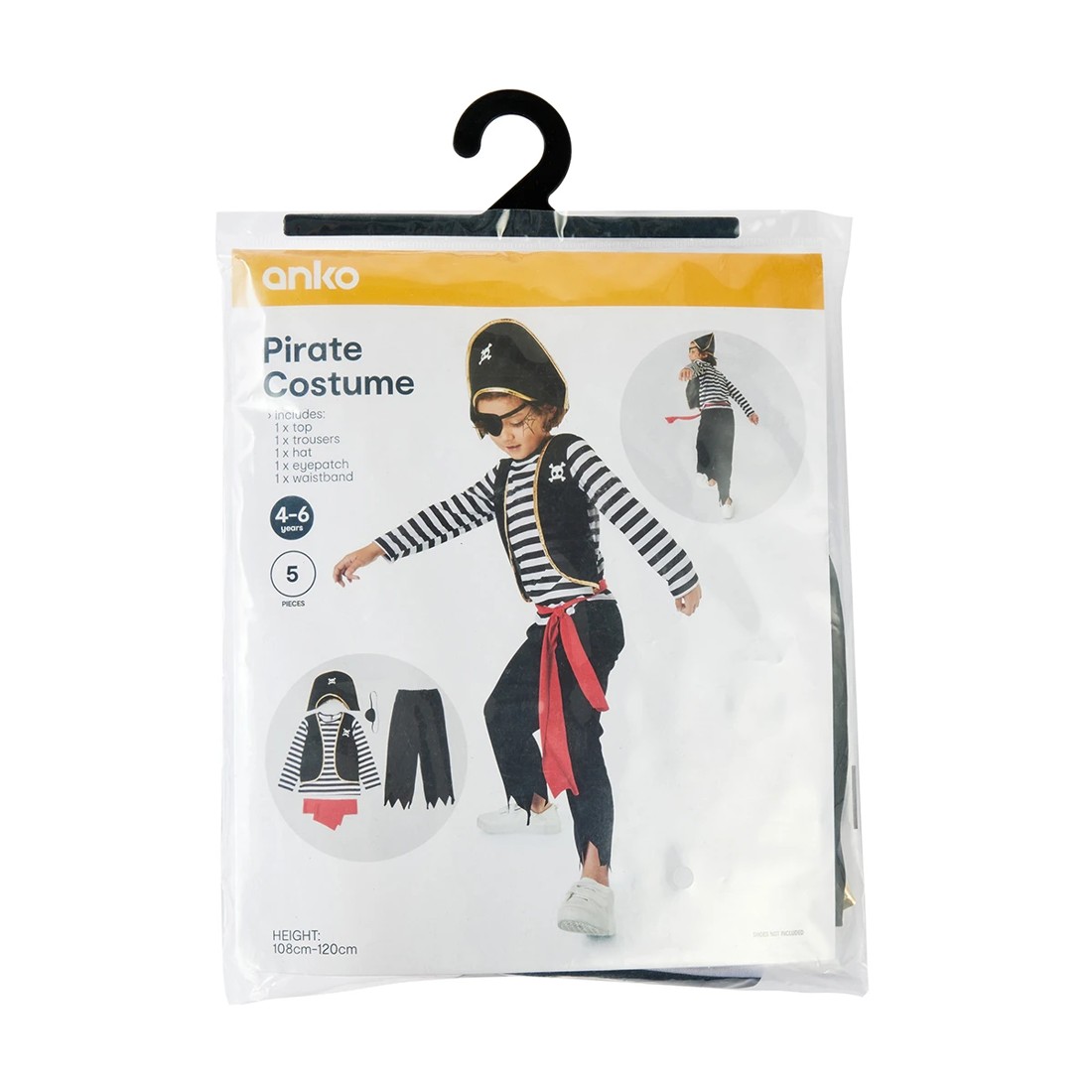 10 5 Piece Pirate Costume - Ages 4-6, 10 of 10