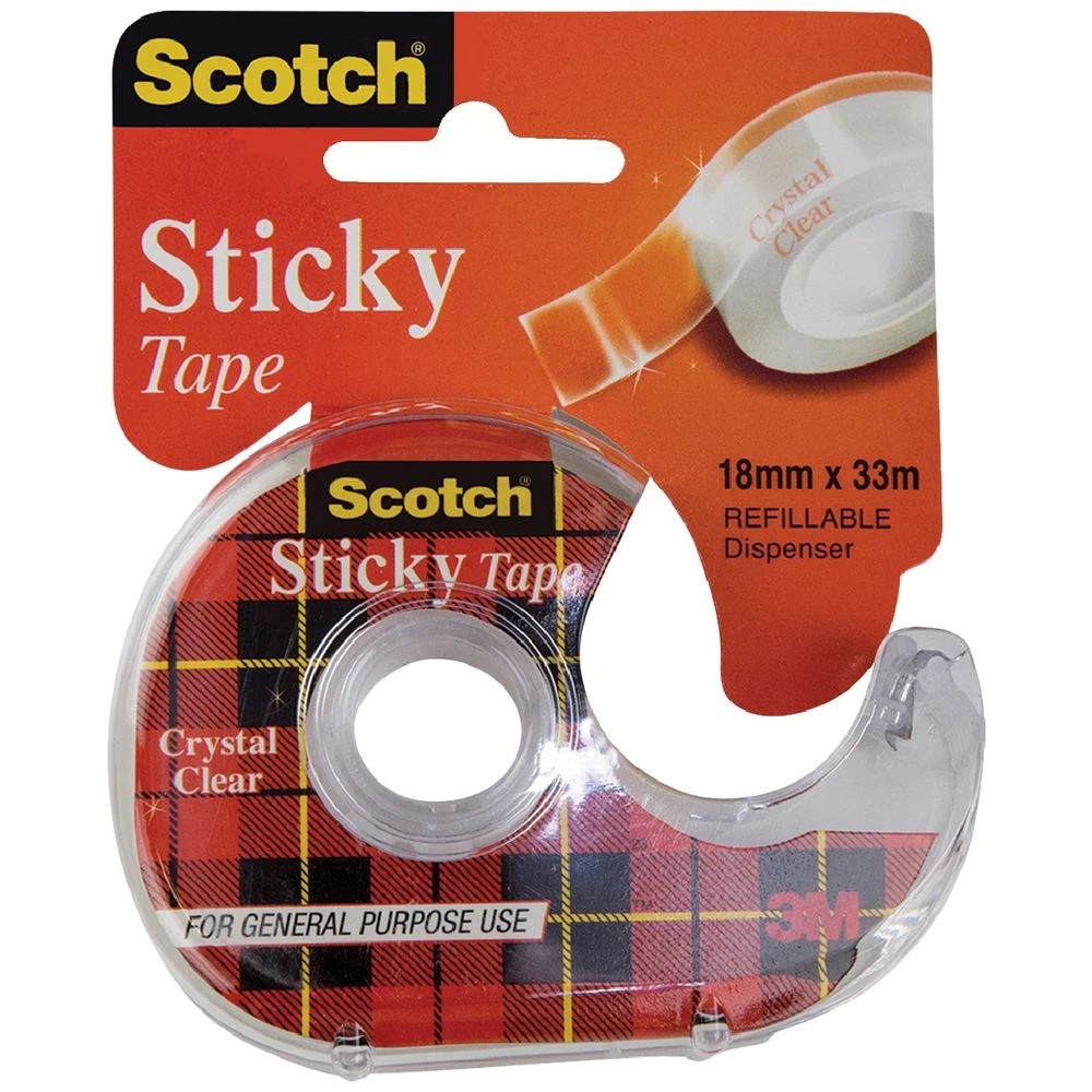 1 Scotch Sticky Tape 18mm x 33m with Dispenser, 1 of 6