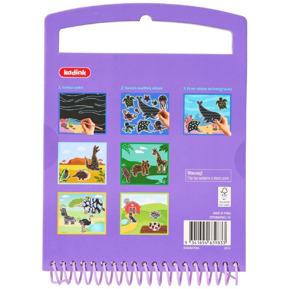 2 Kadink Scratch Sticker Book Animal Antics, 2 of 3