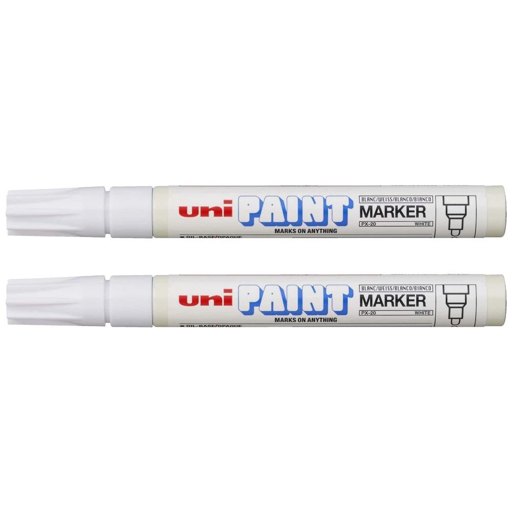 2 Uni PX-20 Paint Marker White 2 Pack, 2 of 2