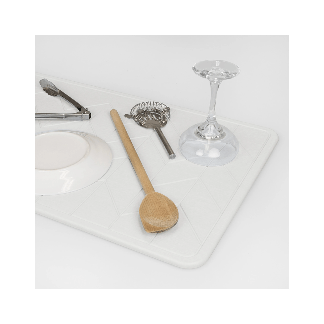 5 Algodon 60x39cm Dri Bath Stone Mat White Water Absorbing Bathroom Mat - 1 Pack
 - Natural, 5 of 5