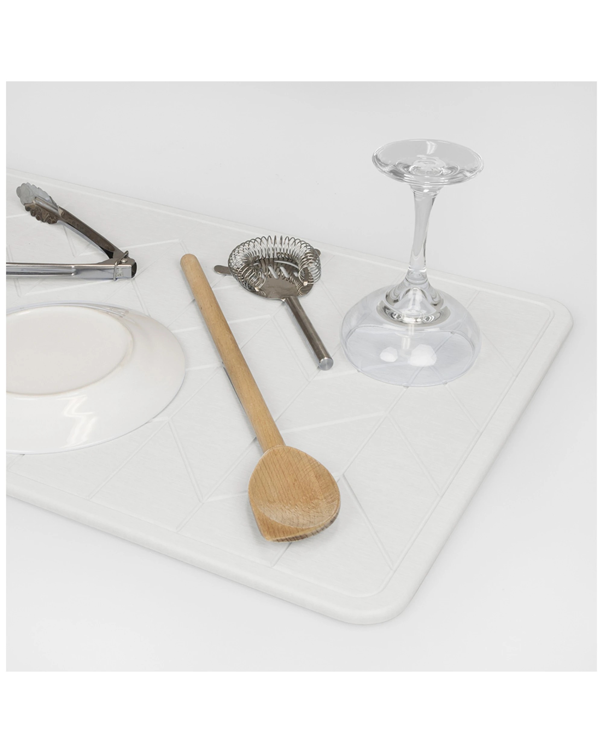 5 Algodon 60x39cm Dri Bath Stone Mat White Water Absorbing Bathroom Mat - 1 Pack
 - Natural, 5 of 5