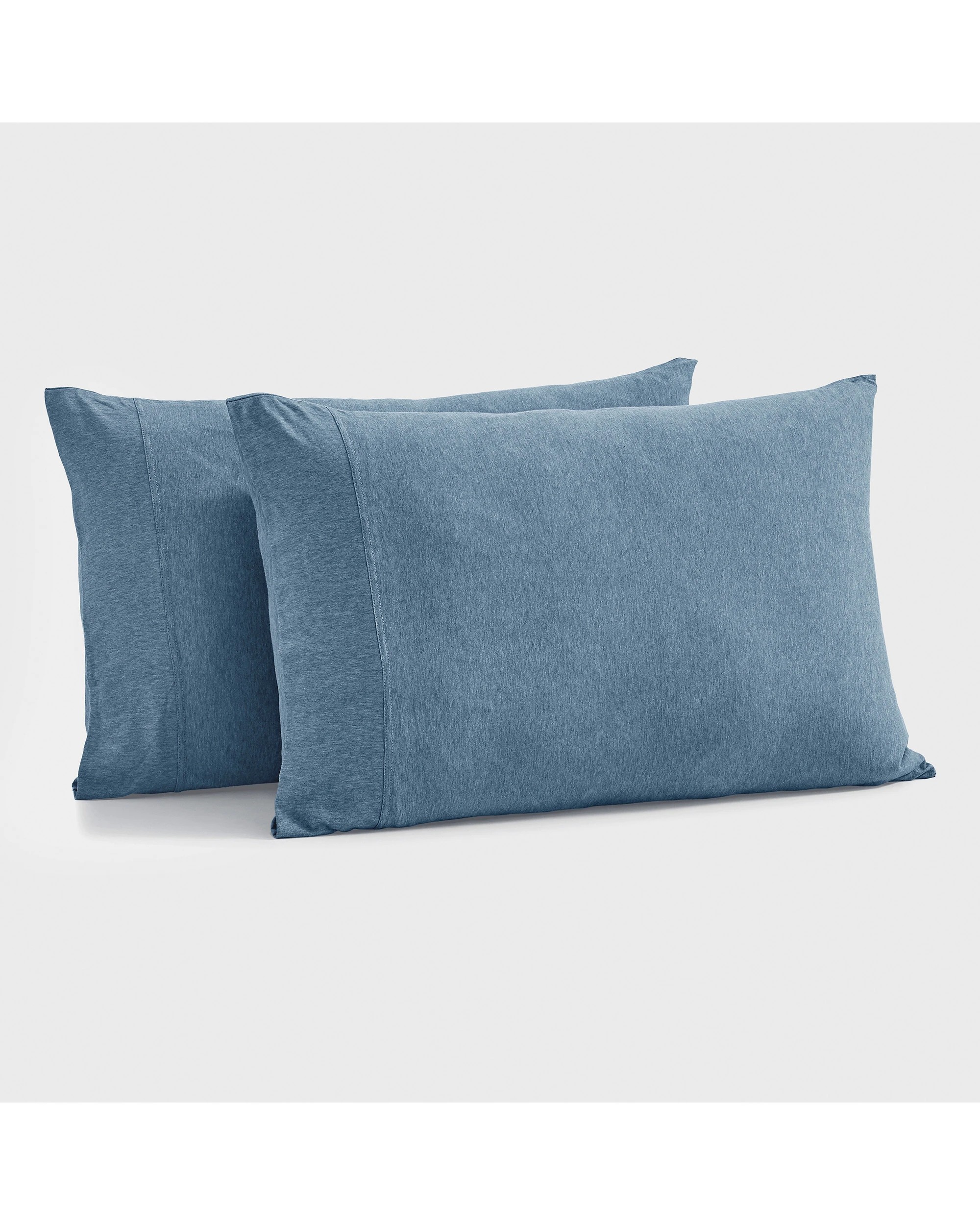 3 Dreamaker Jersey Luxe 100% Cotton Standard Pillowcase Twin Pack - Denim, 3 of 5