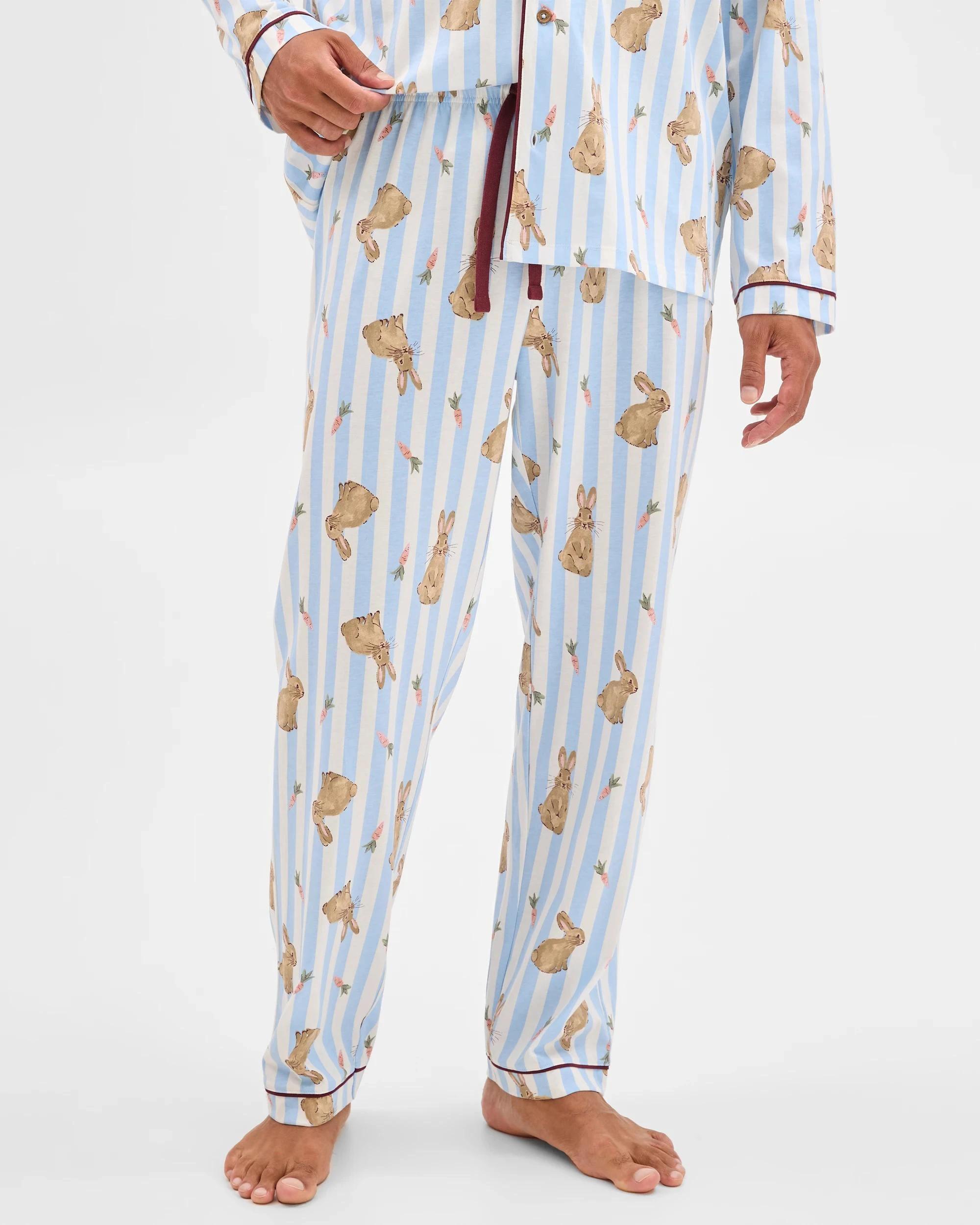 5 Target Man Family Matching Australian Cotton Easter Mens Pyjama Set - Bunny Stripe BUNNY STRIPE, 5 of 8