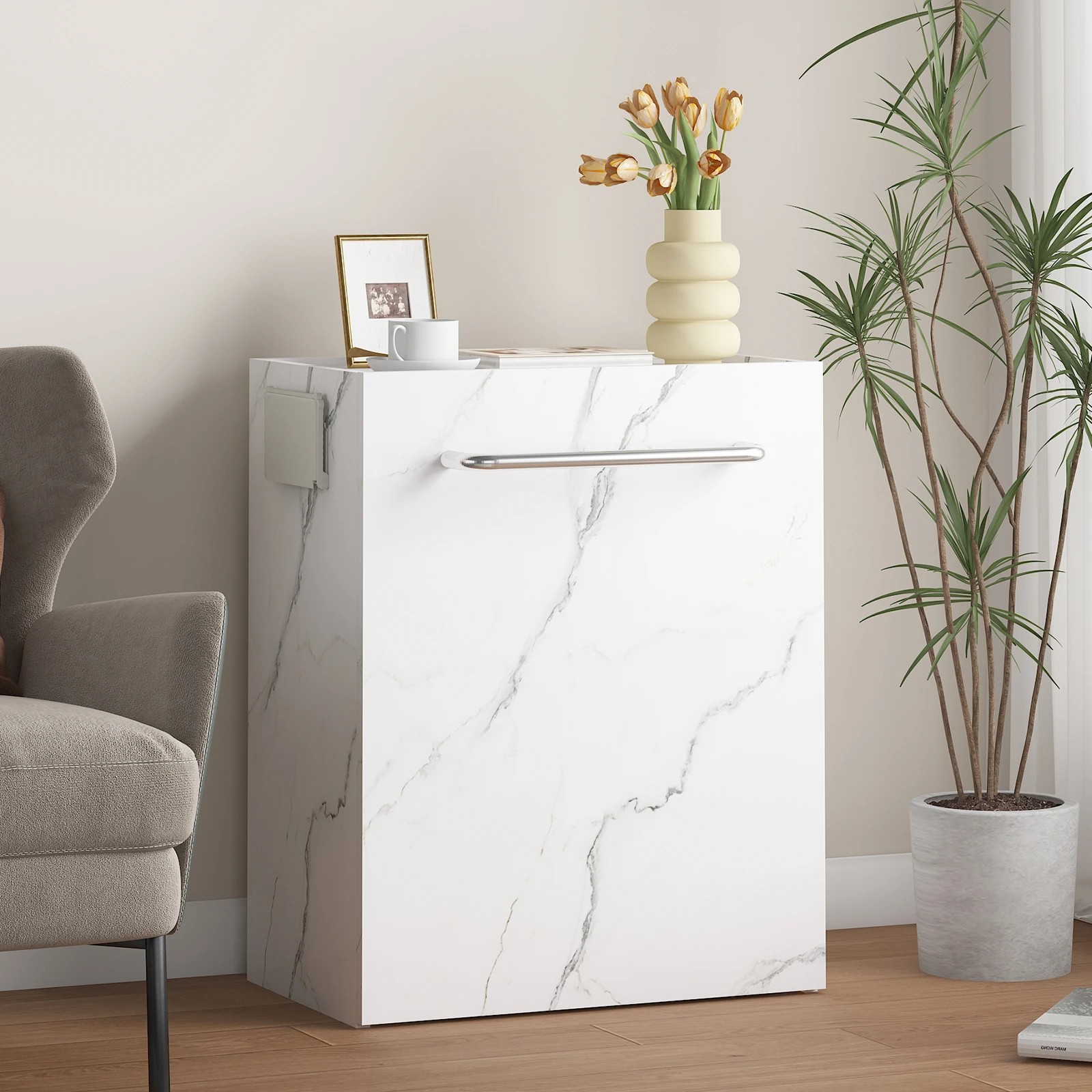 3 Advwin Computer Desk Folding Sewing Table - White, 3 of 7