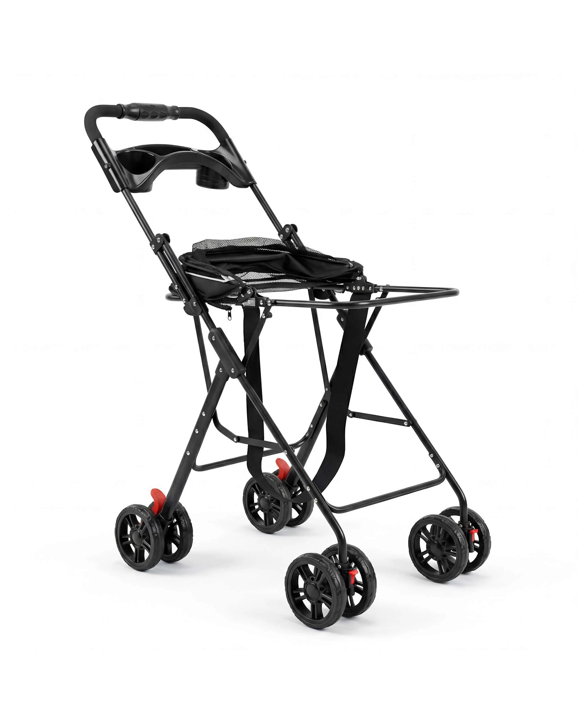 6 Advwin Pet Stroller Pram Foldable Dog Cat Carrier Cage Travel Pushchair, 6 of 9