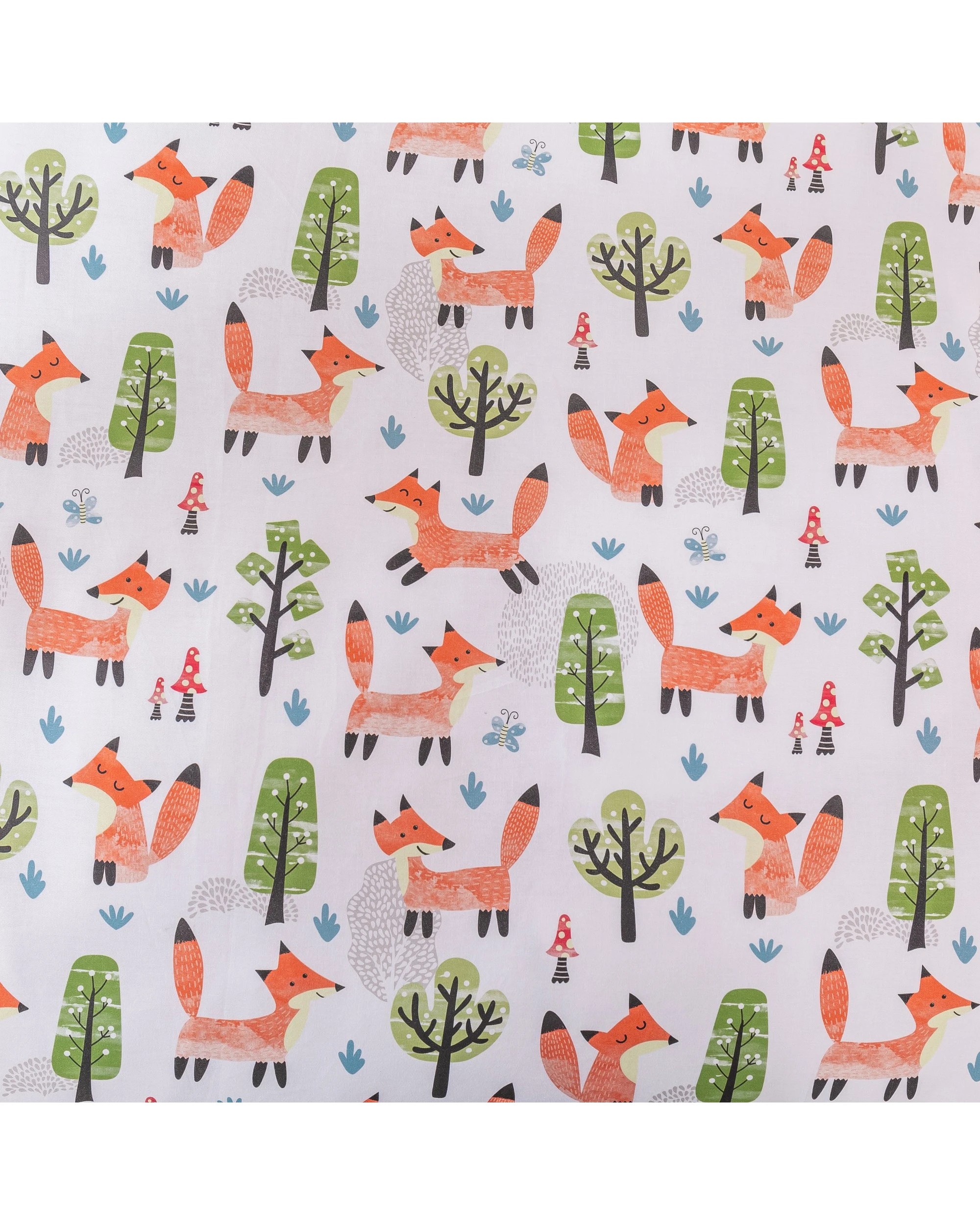 4 Jack & Ava Quilt Cover Set Shy Fox - Double Bed - Animal Print, 4 of 9