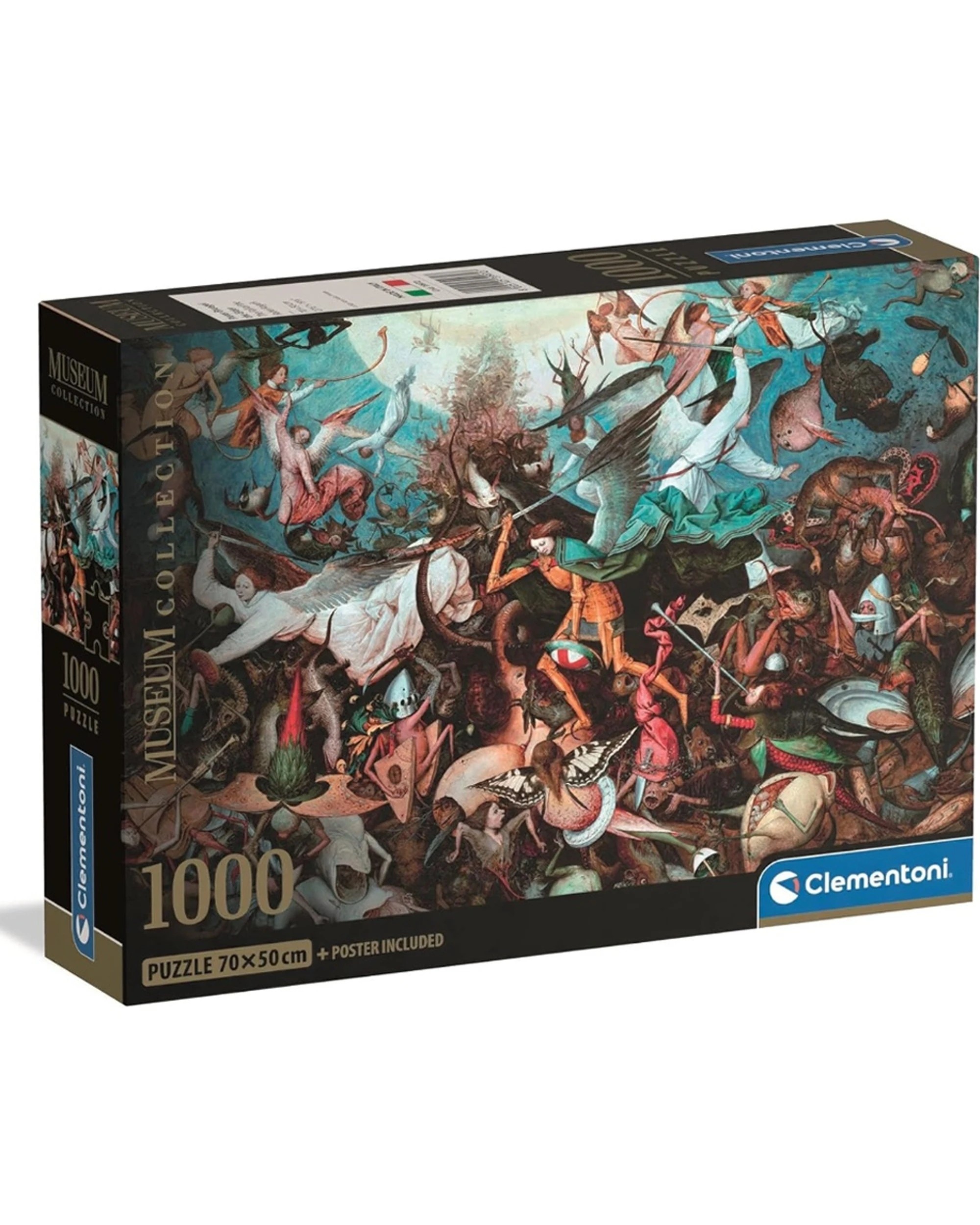 1 Clementoni Museum Collection Puzzle Fall Of The Rebel Angels Bruegel 1000 Pieces - Multi, 1 of 2