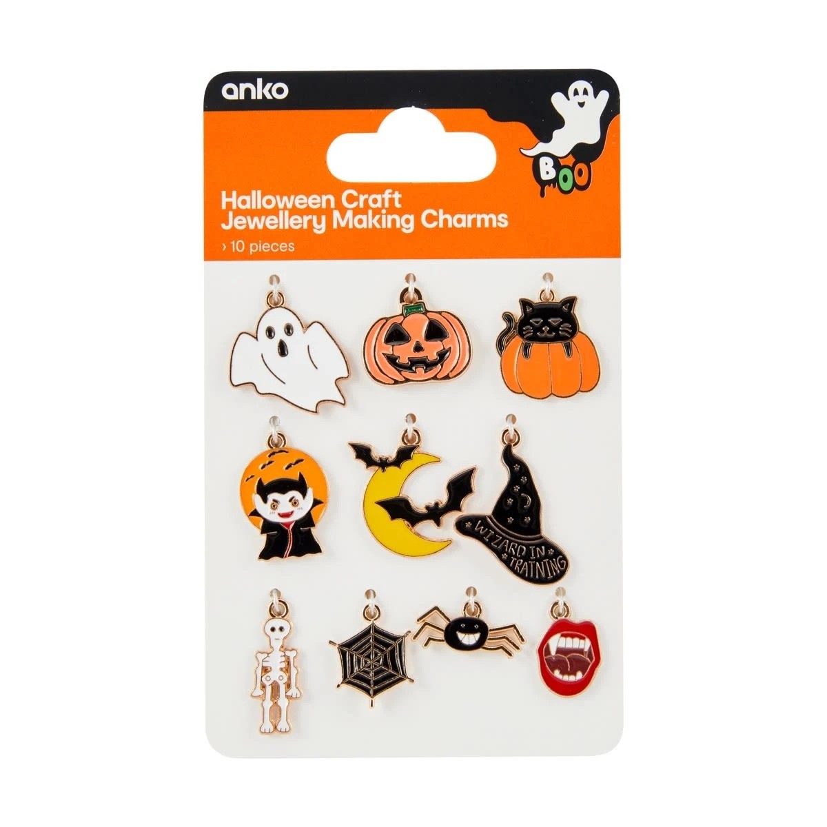 1 10 Piece Halloween Craft Jewellery Making Charms, 1 of 3