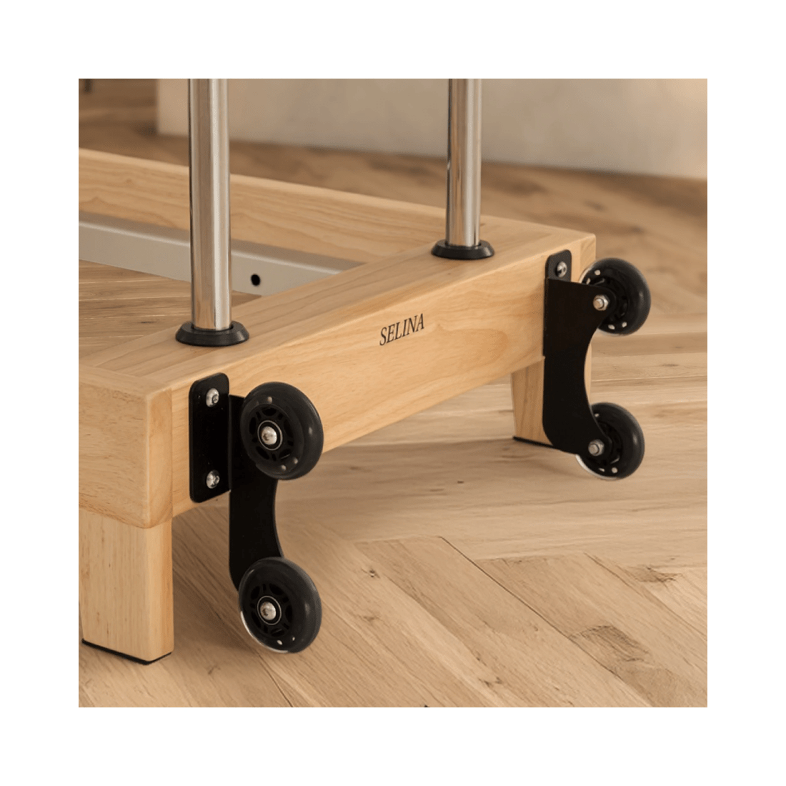 8 Powertrain Selina Pilates Reformer Machine Wooden Folding Multifunctional Home Gym, 8 of 9