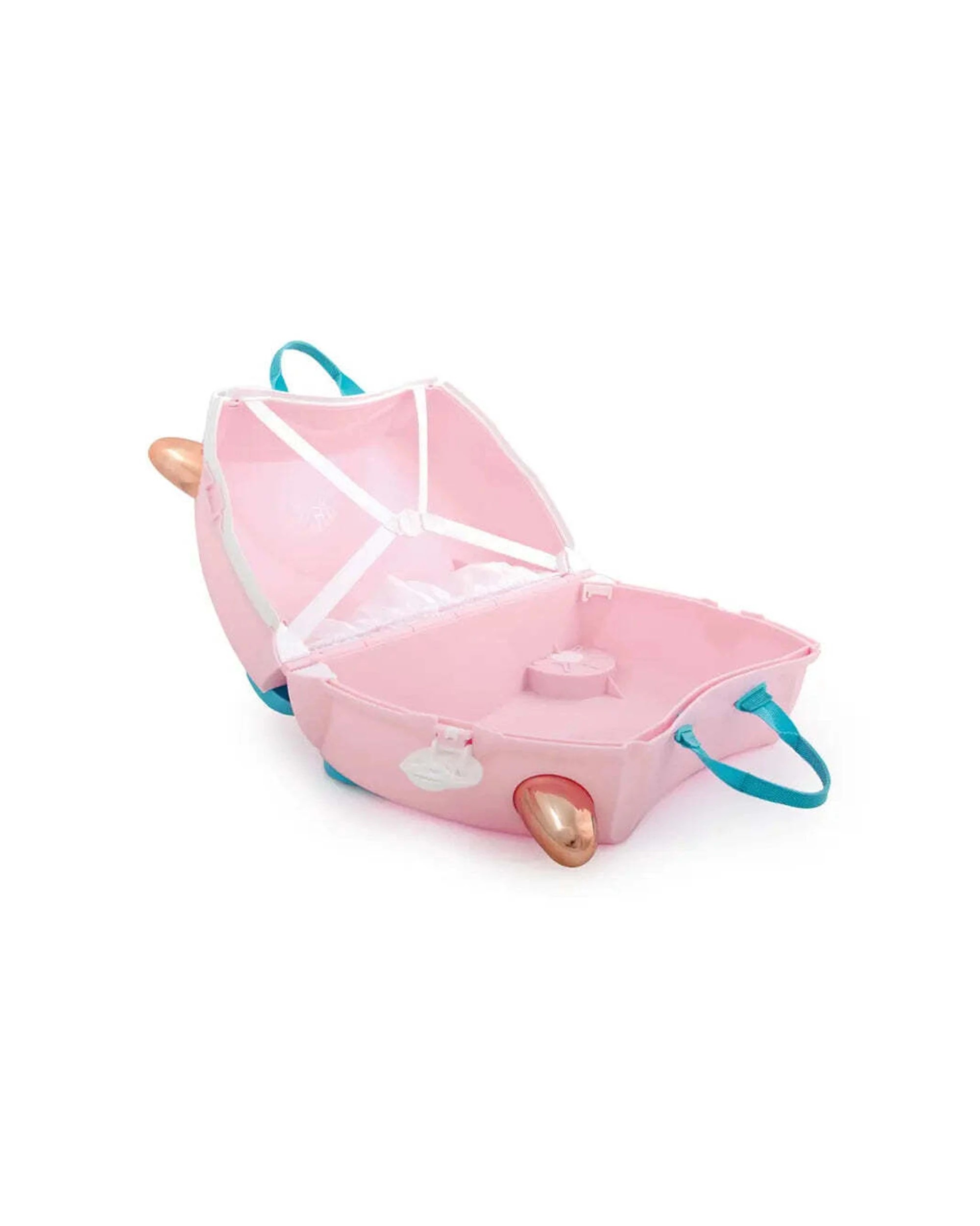 2 Trunki Flossi The Flamingo Ride on Suitcase Carry On Bag - Pink, 2 of 5