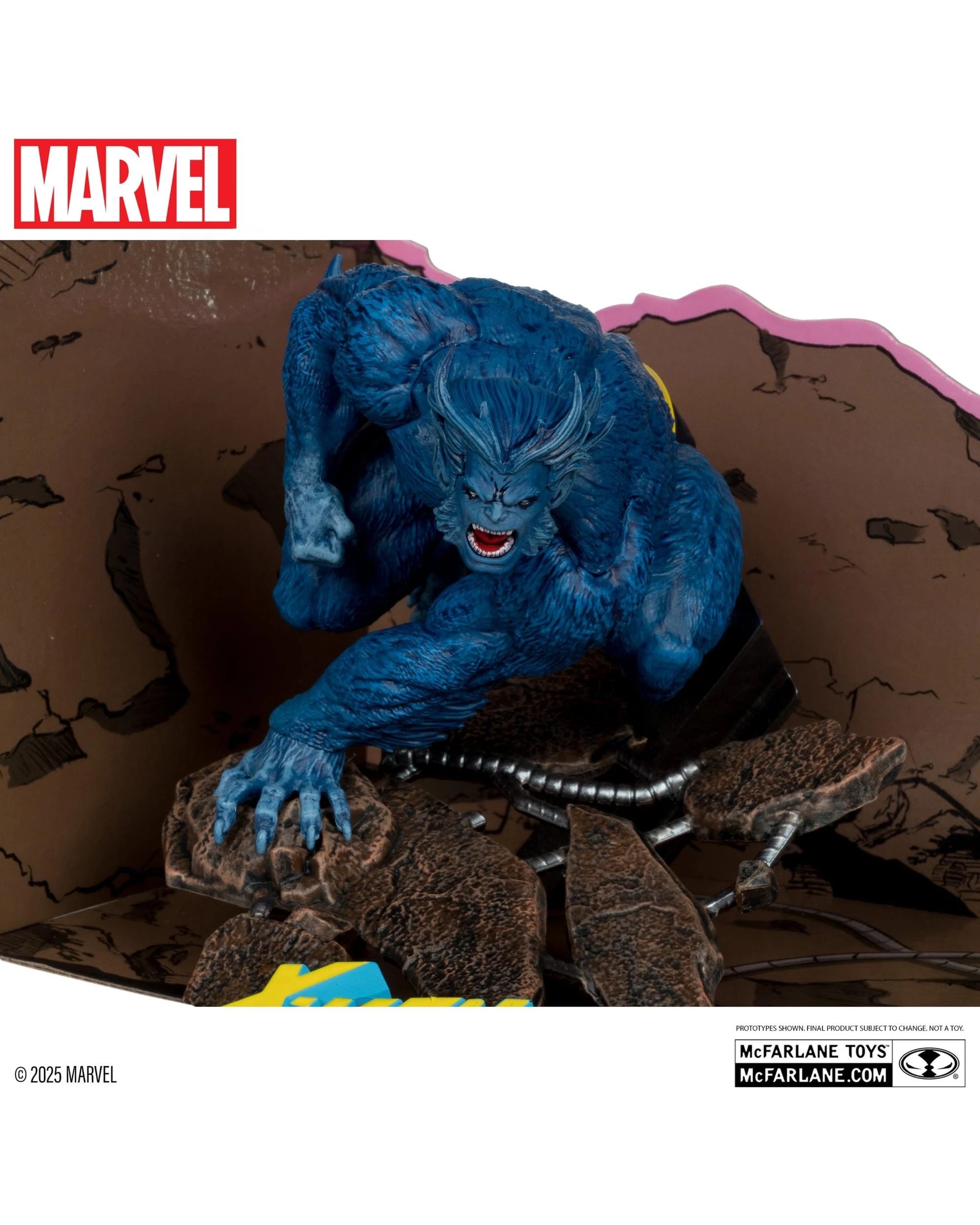 4 McFarlane Toys Marvel Collection Beast X-Men #1 1:10 Scale Figure, 4 of 8