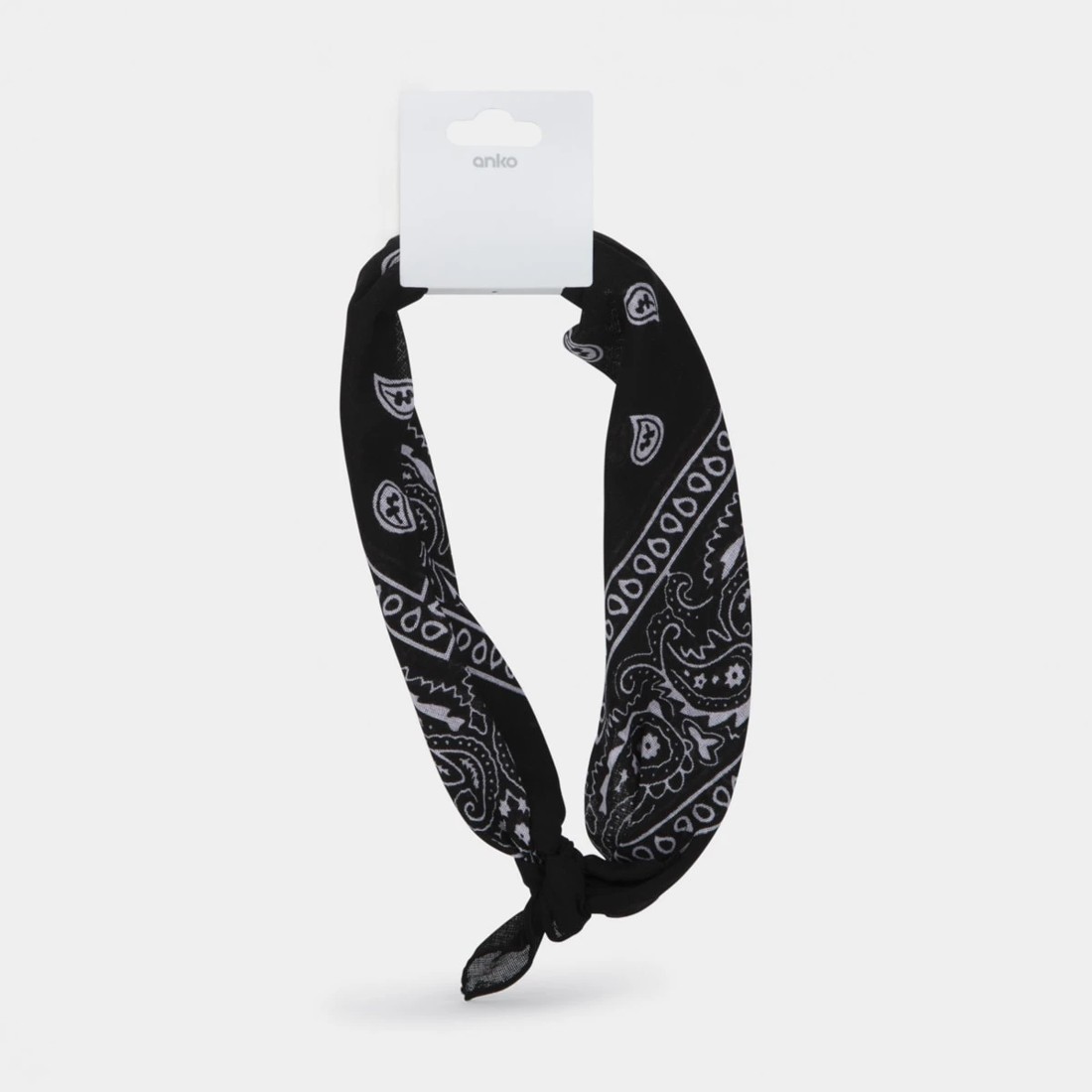 4 Paisley Hair Bandana - Black, 4 of 4