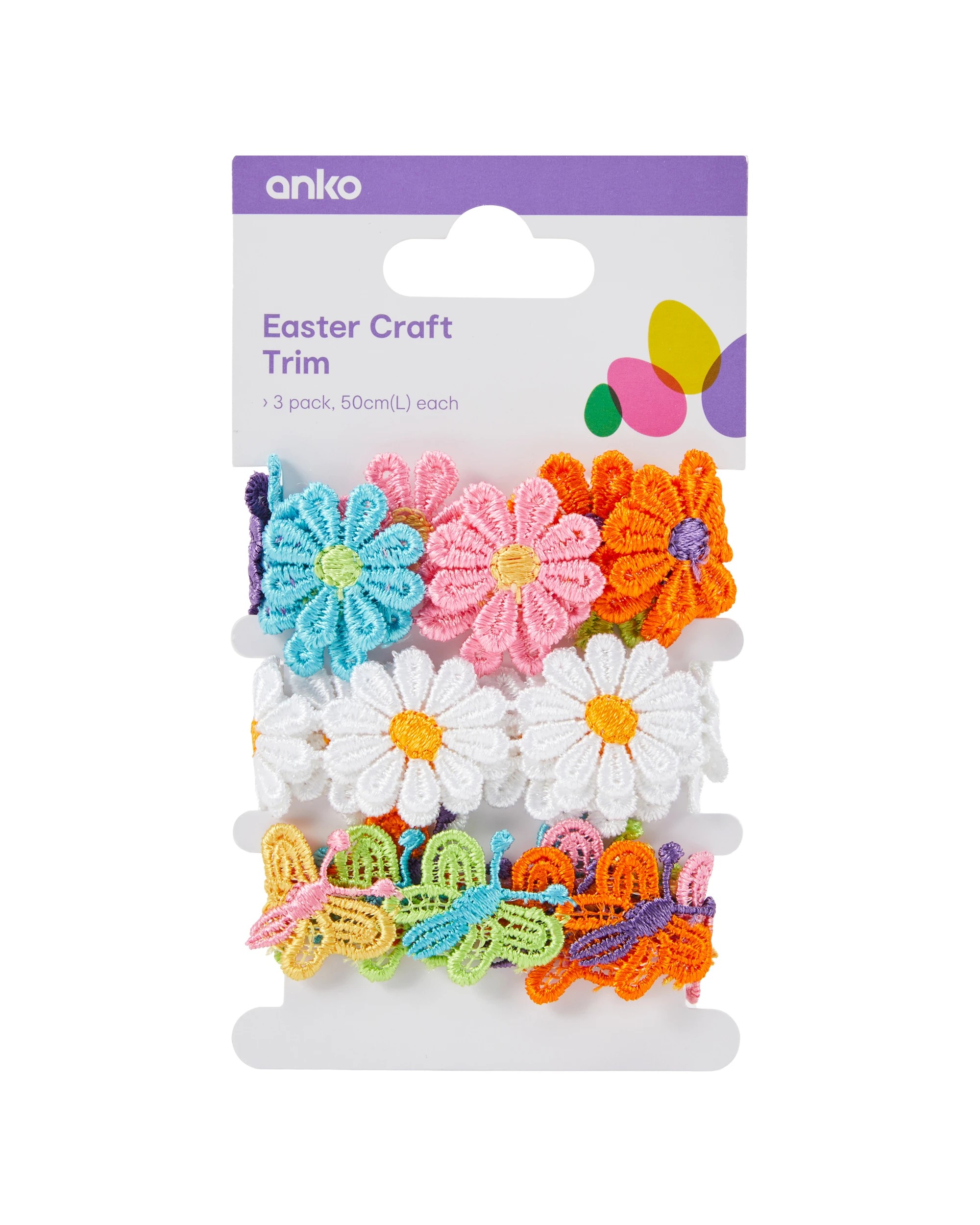 1 3 Pack Easter Craft Trim, 1 of 4