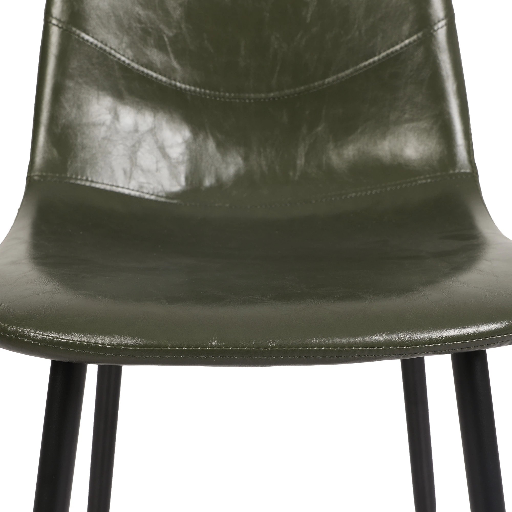 4 Levede 4x Dining Chairs Kitchen Eames Accent Chair Lounge Room Padded PU Leather - Green, 4 of 7