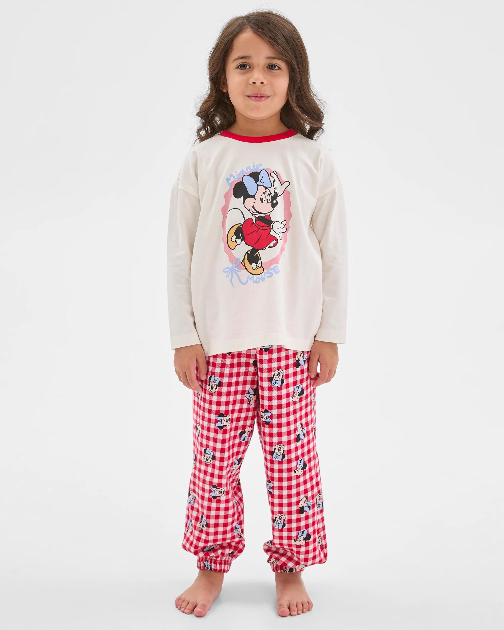 1 Disney Minnie Mouse Organic Cotton Younger Girls Pyjama Set MINNIE, 1 of 7