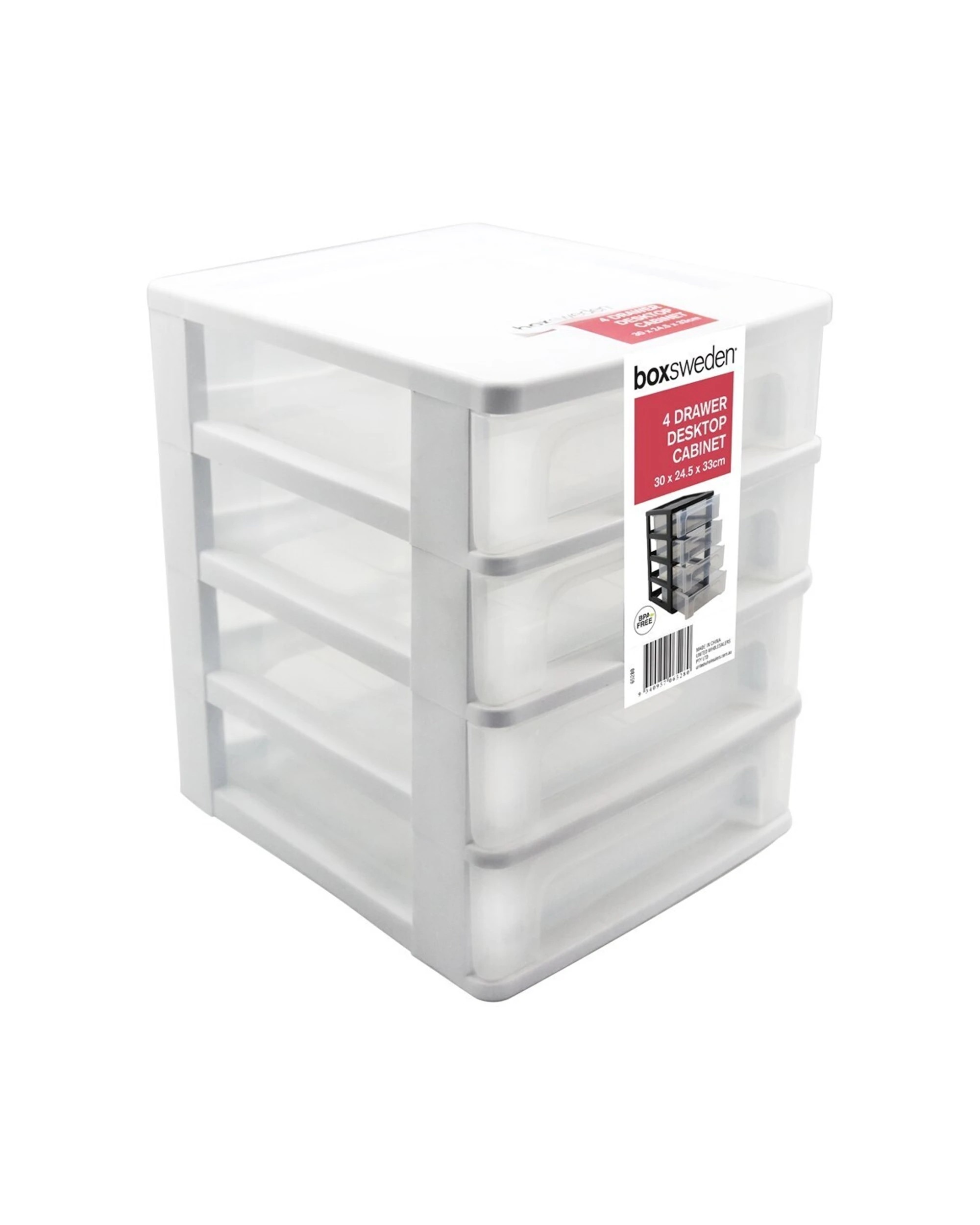 3 Boxsweden 4 Layer Desktop Drawer Cabinet 30x33cm Desk Storage - Assorted, 3 of 5