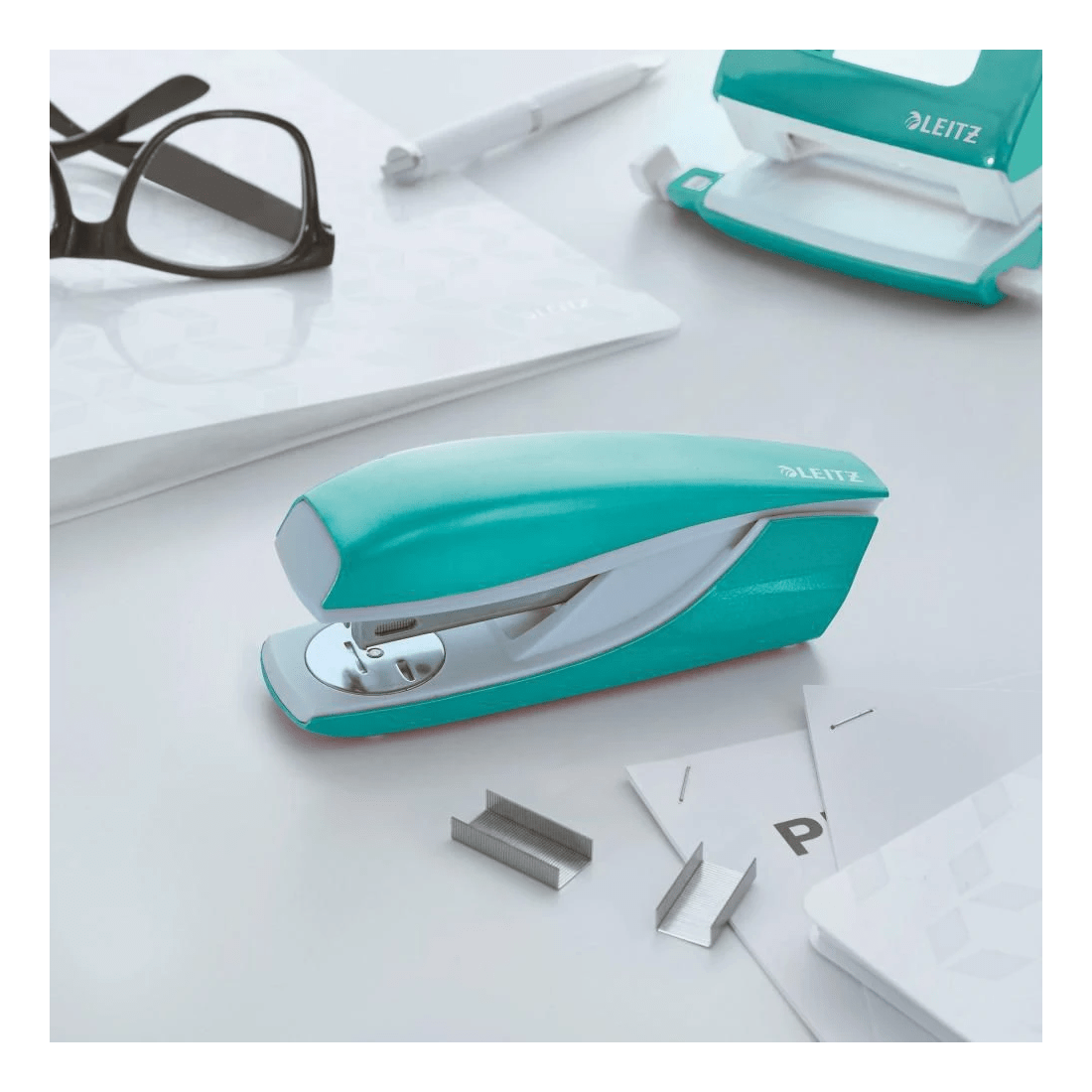 2 Leitz NeXXt Wow Metal Half Strip Stapler Blue, 2 of 2