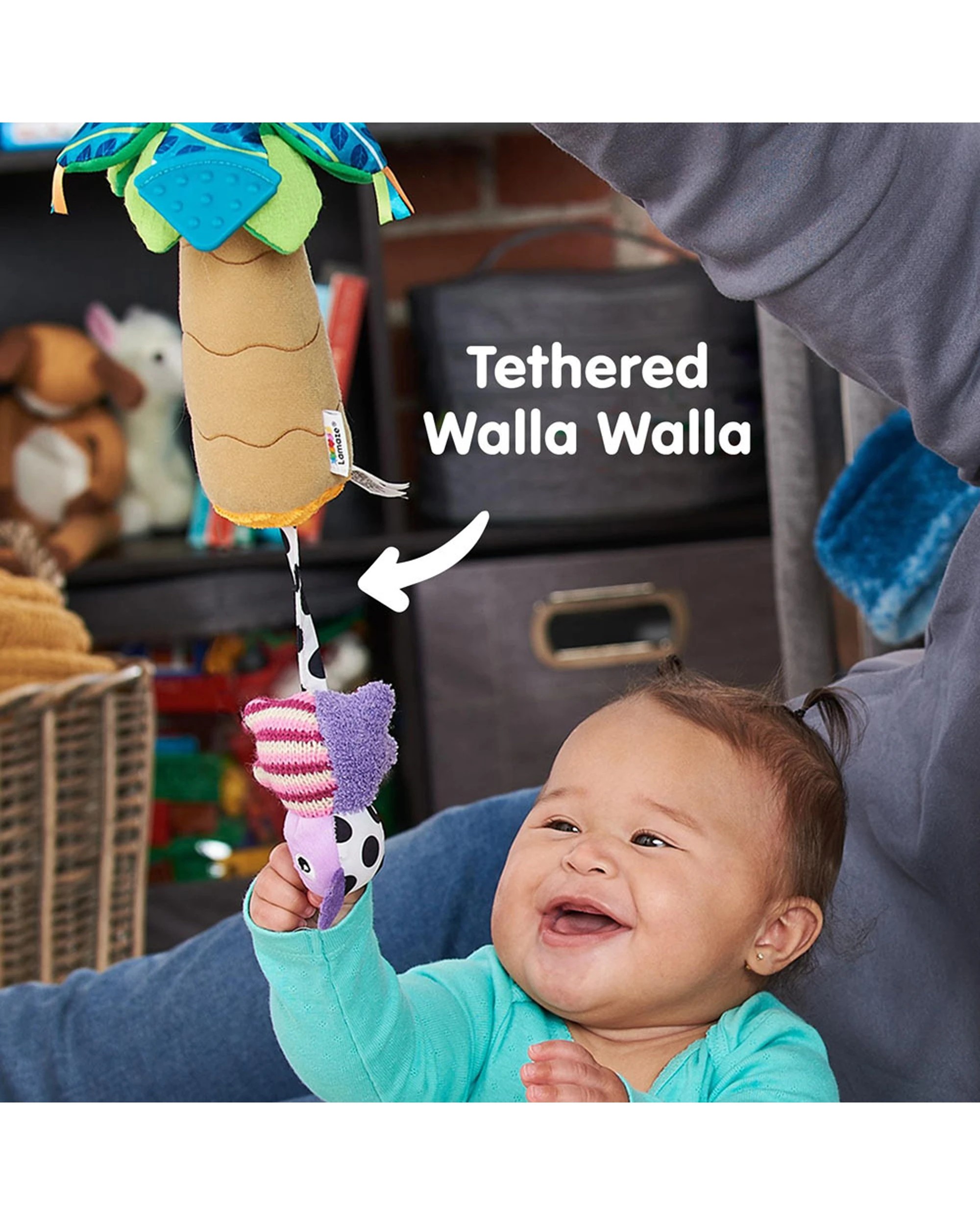6 Lamaze Walla Walla Koala Clip & Go Plush Pram Toy Developmental Sensory - Multi, 6 of 7