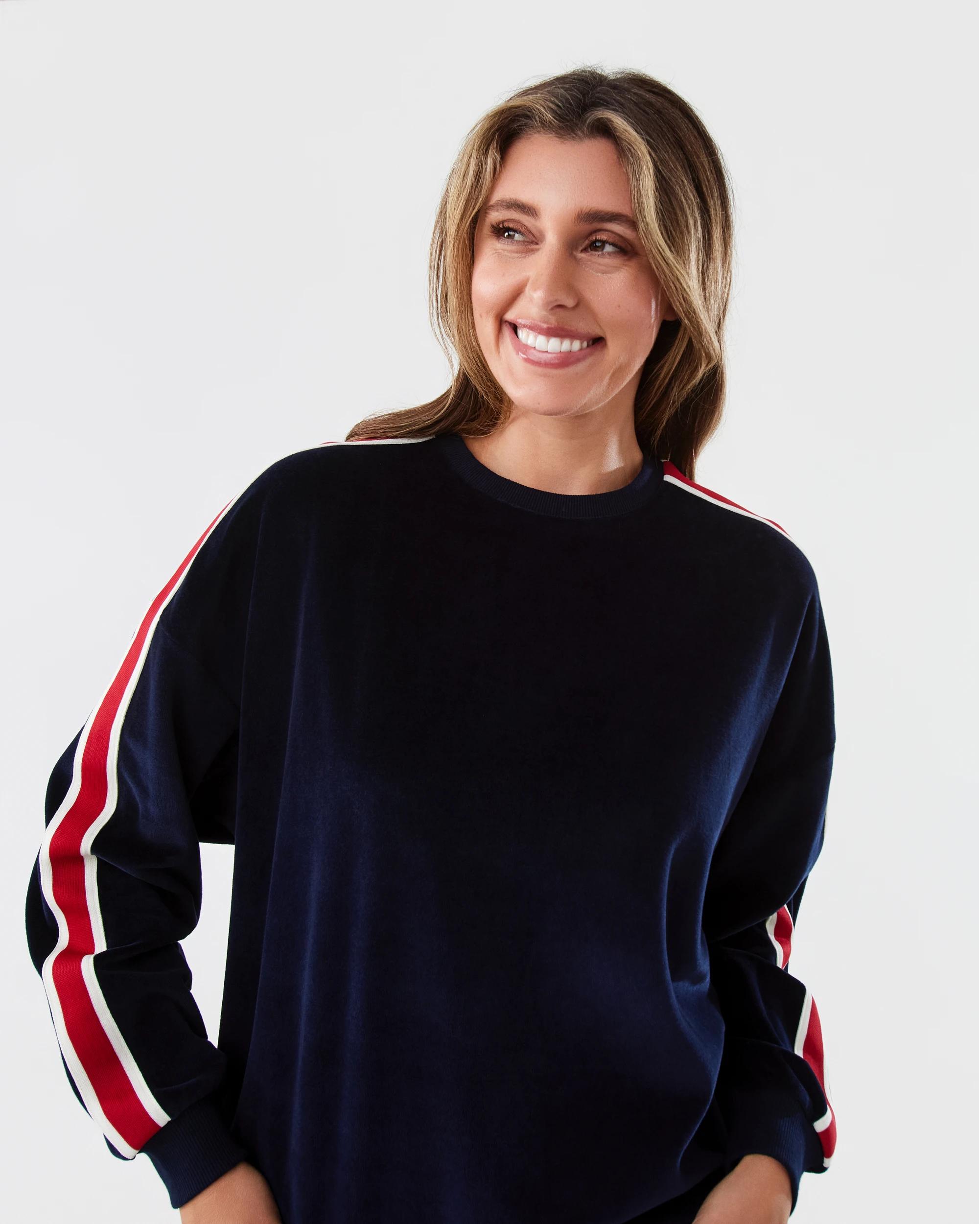 4 Velvet Sweatshirt Navy Blaze, 4 of 7