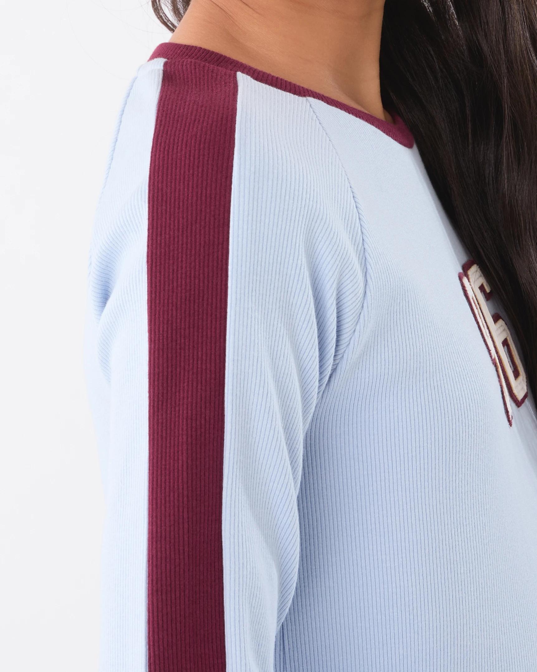 6 Long Sleeve Rib Top Blu Number, 6 of 7