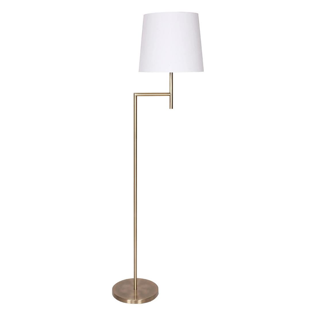 1 Sarantino Metal Floor Lamp - Antique Brass, 1 of 9