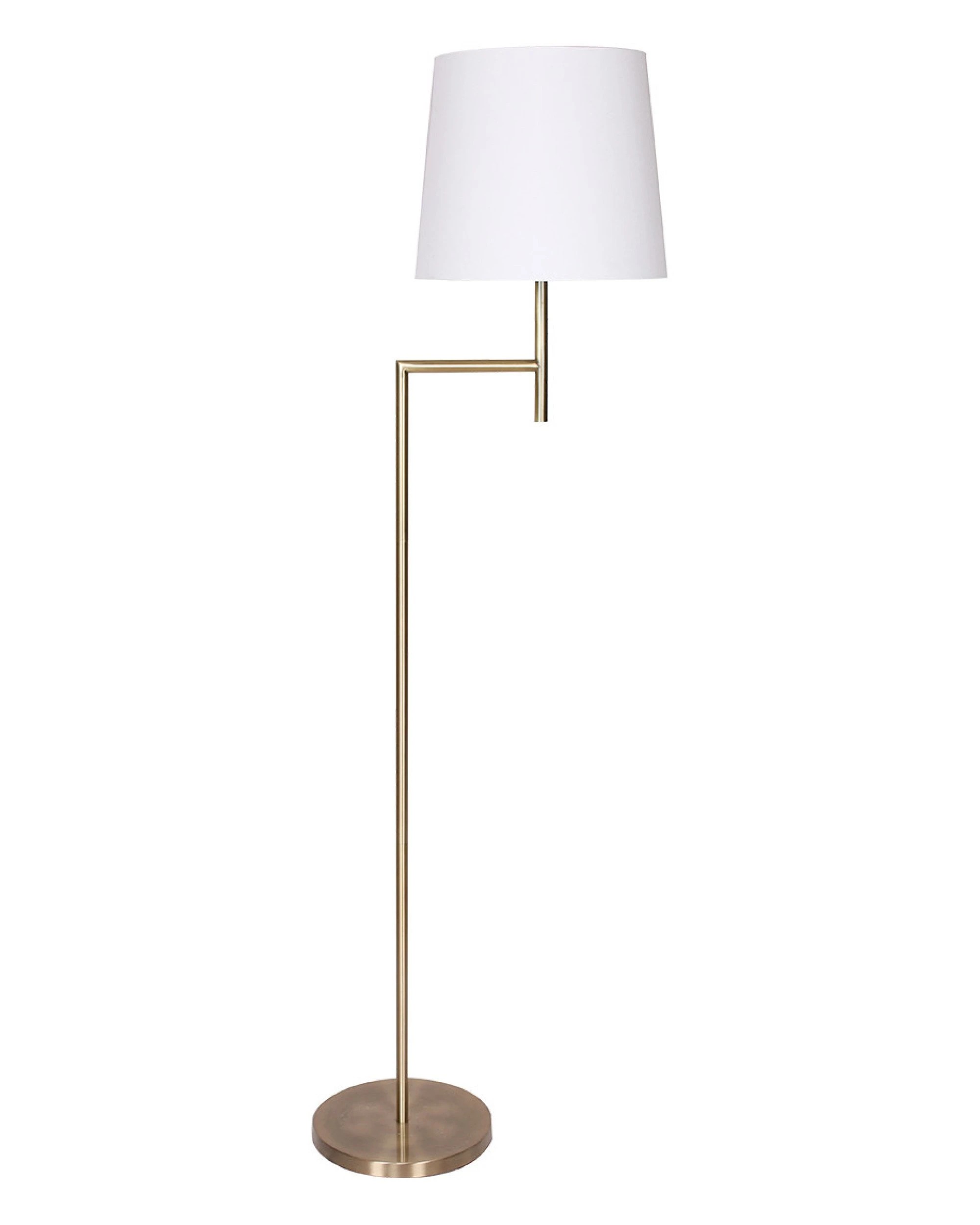 1 Sarantino Metal Floor Lamp - Antique Brass, 1 of 9