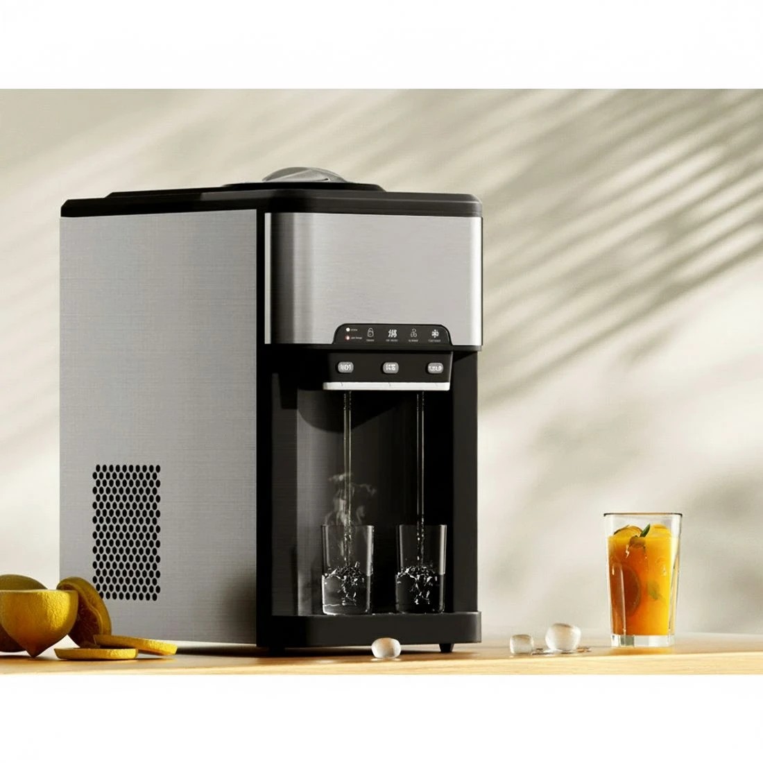 3 Devanti 20kg Ice Maker Machine with Water Dipenser - Silver, 3 of 5