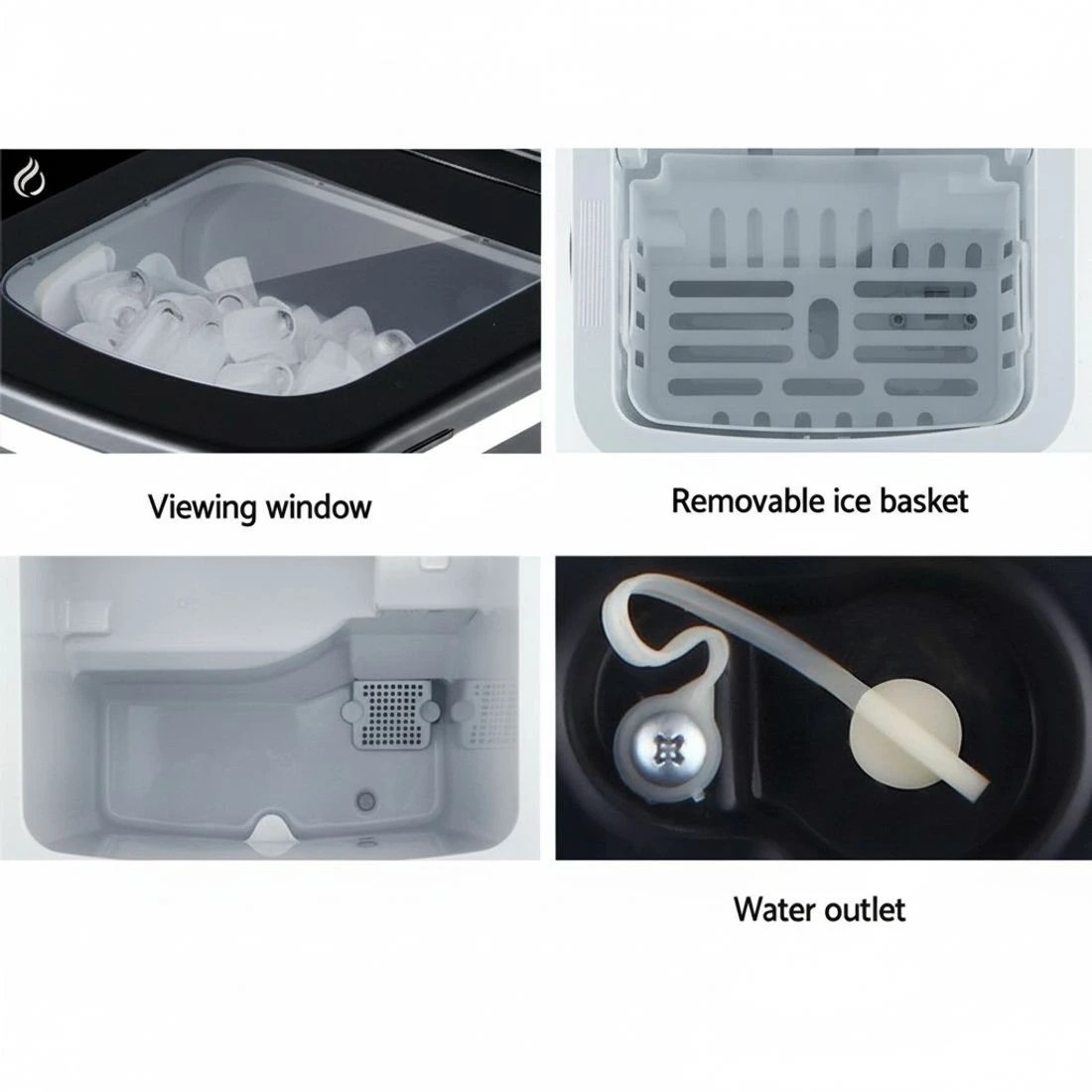 7 Devanti 12kg Ice Maker Machine - Black, 7 of 8