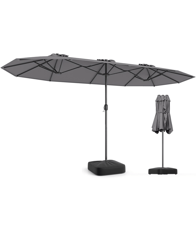 kmart cheap patio umbrella stand Replacement Canopy for Essential Garden 10ft Offset Free Standing Commercial Umbrella Stand 00297 In Bronze belongs to Umbrella Base Stands Collection by Patio Living Concepts The commercial quality umbrella stands are fully weighted with sand Kmart 43163847 Umbrella Stand Instruction