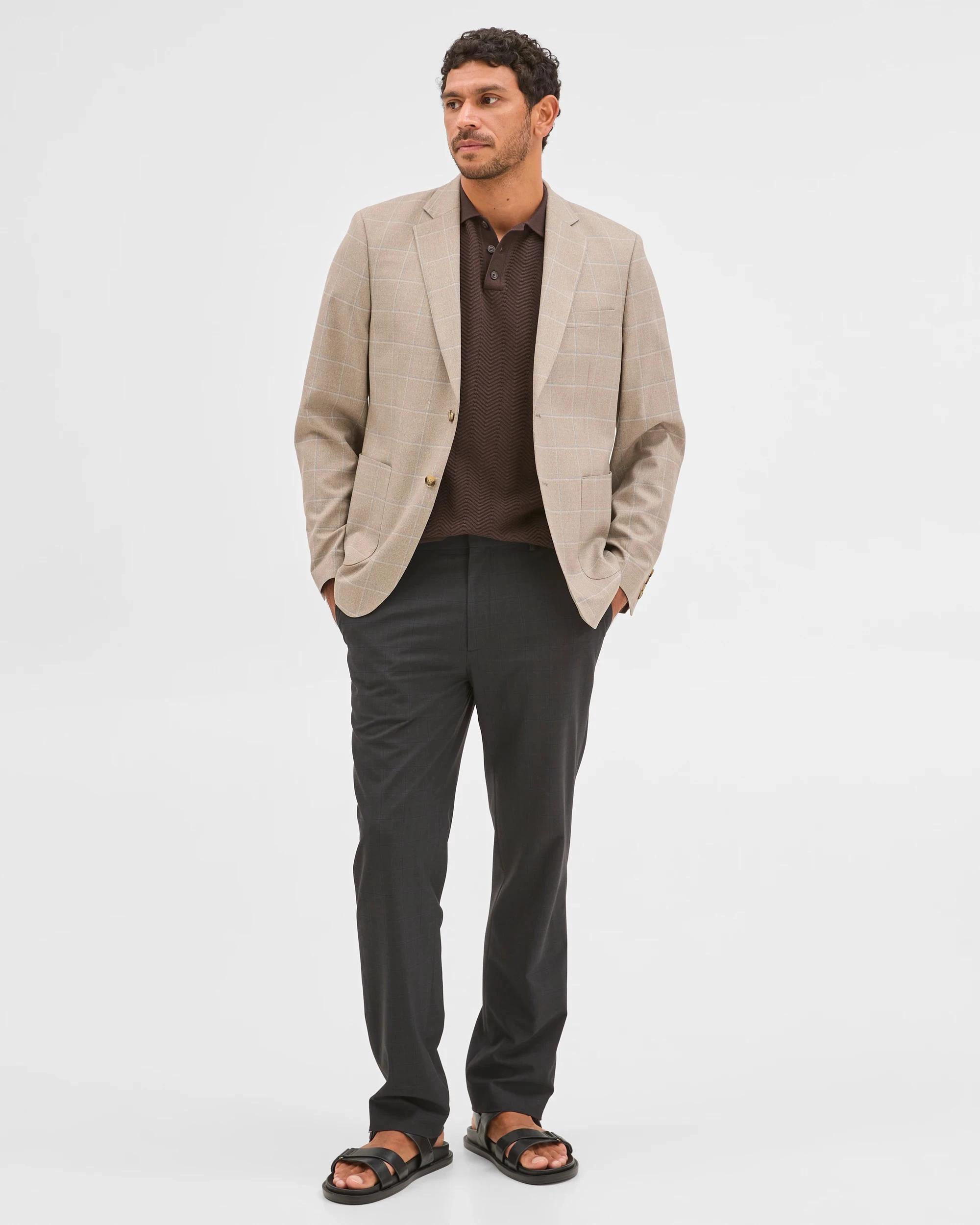 2 Preview Textured Blazer SAND, 2 of 7