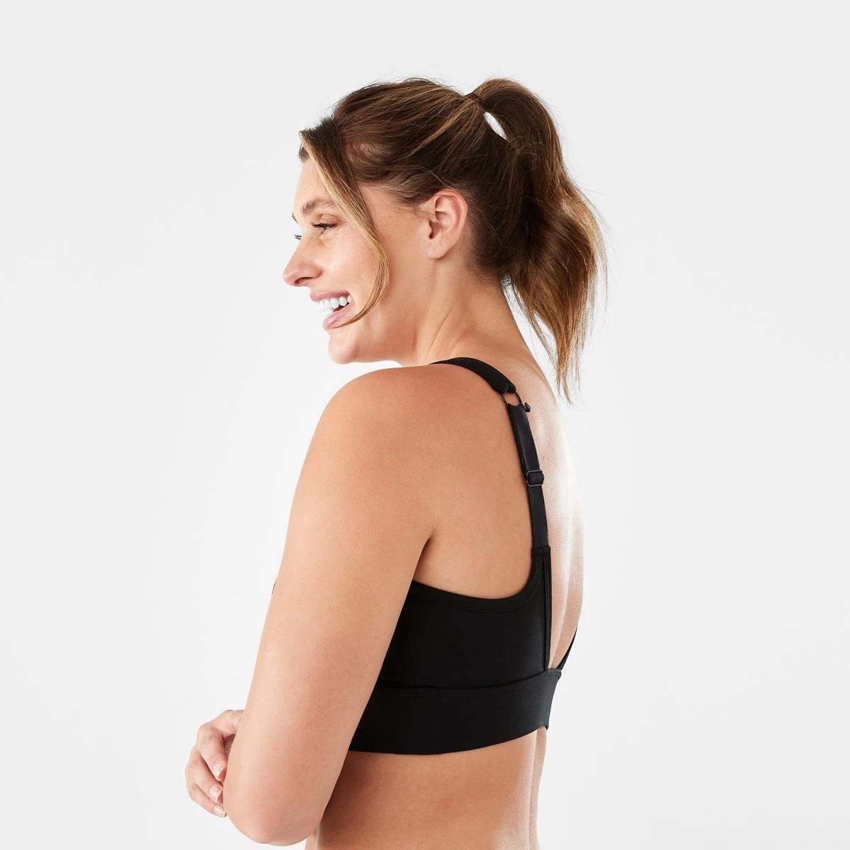 2 Active Womens Performance Crop Top BLACK, 2 of 7