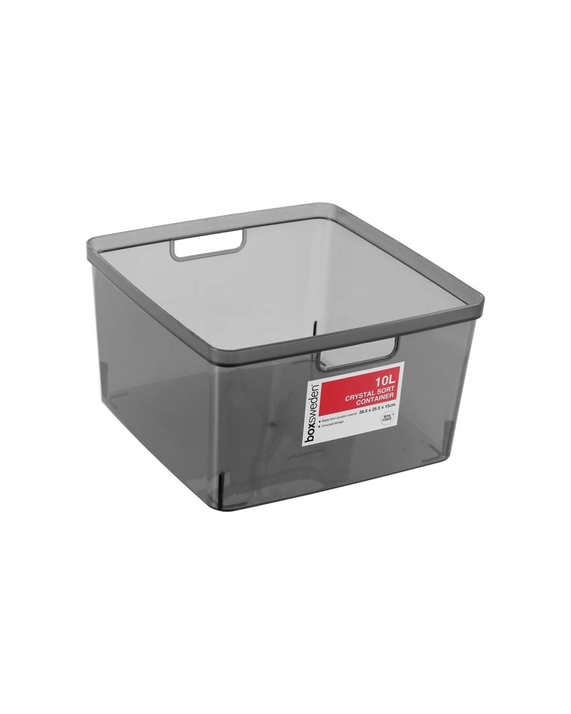 2 Boxsweden Crystal Sort Container 10L 26.5x25.5x15cm - Multi, 2 of 4