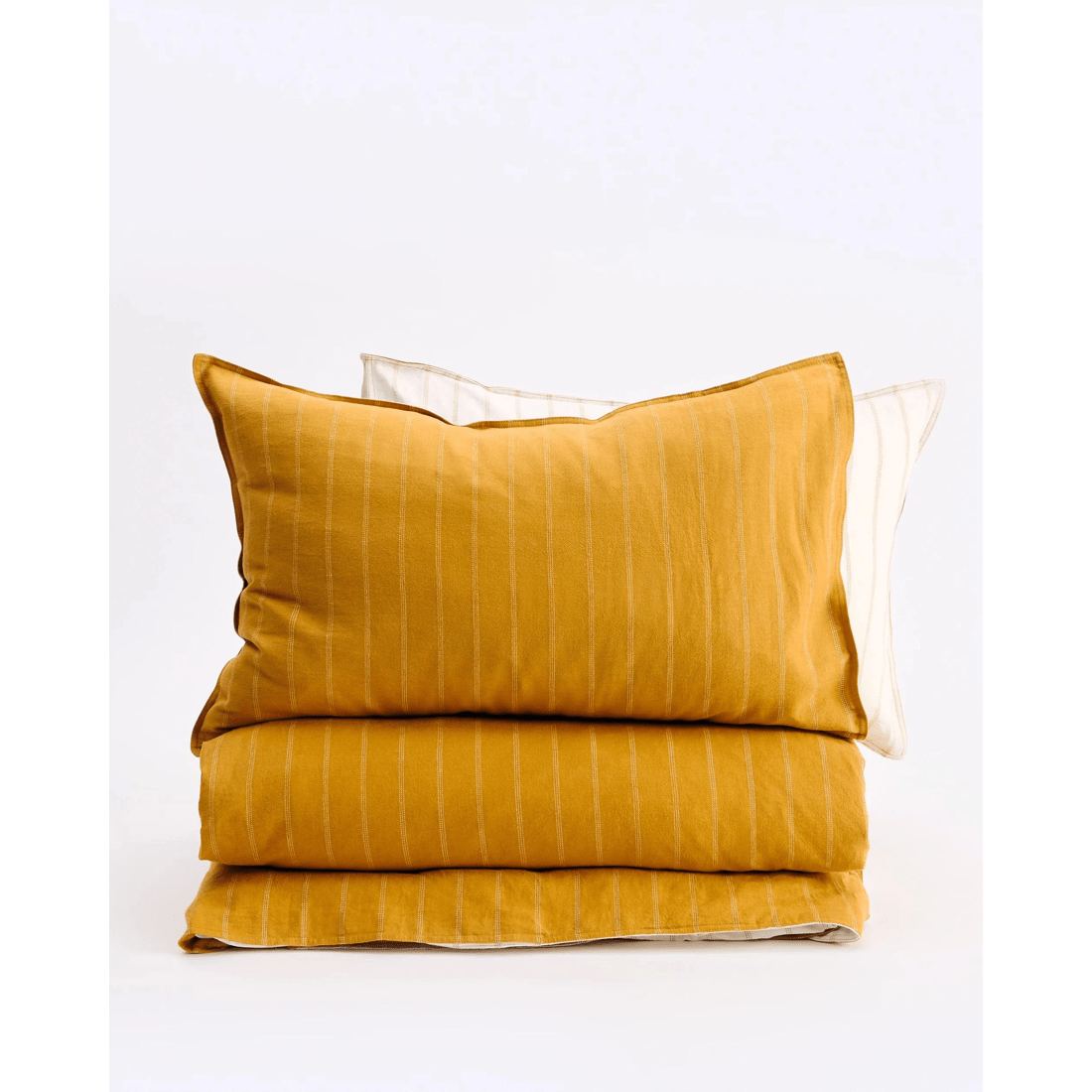 7 Target Adelle Stripe Linen/Cotton Quilt Cover Set - Yellow, 7 of 9
